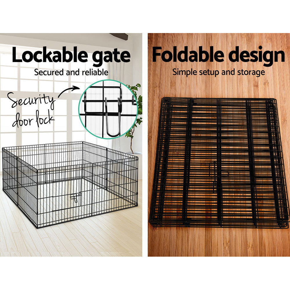 i.Pet 24" 8 Panel Dog Playpen Pet Fence Exercise Cage Enclosure Play Pen Pet Care > Dog Supplies > Dog Playpens & Gates ipet