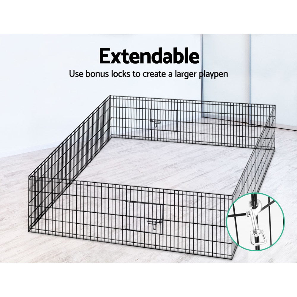 i.Pet 24" 8 Panel Dog Playpen Pet Fence Exercise Cage Enclosure Play Pen Pet Care > Dog Supplies > Dog Playpens & Gates ipet