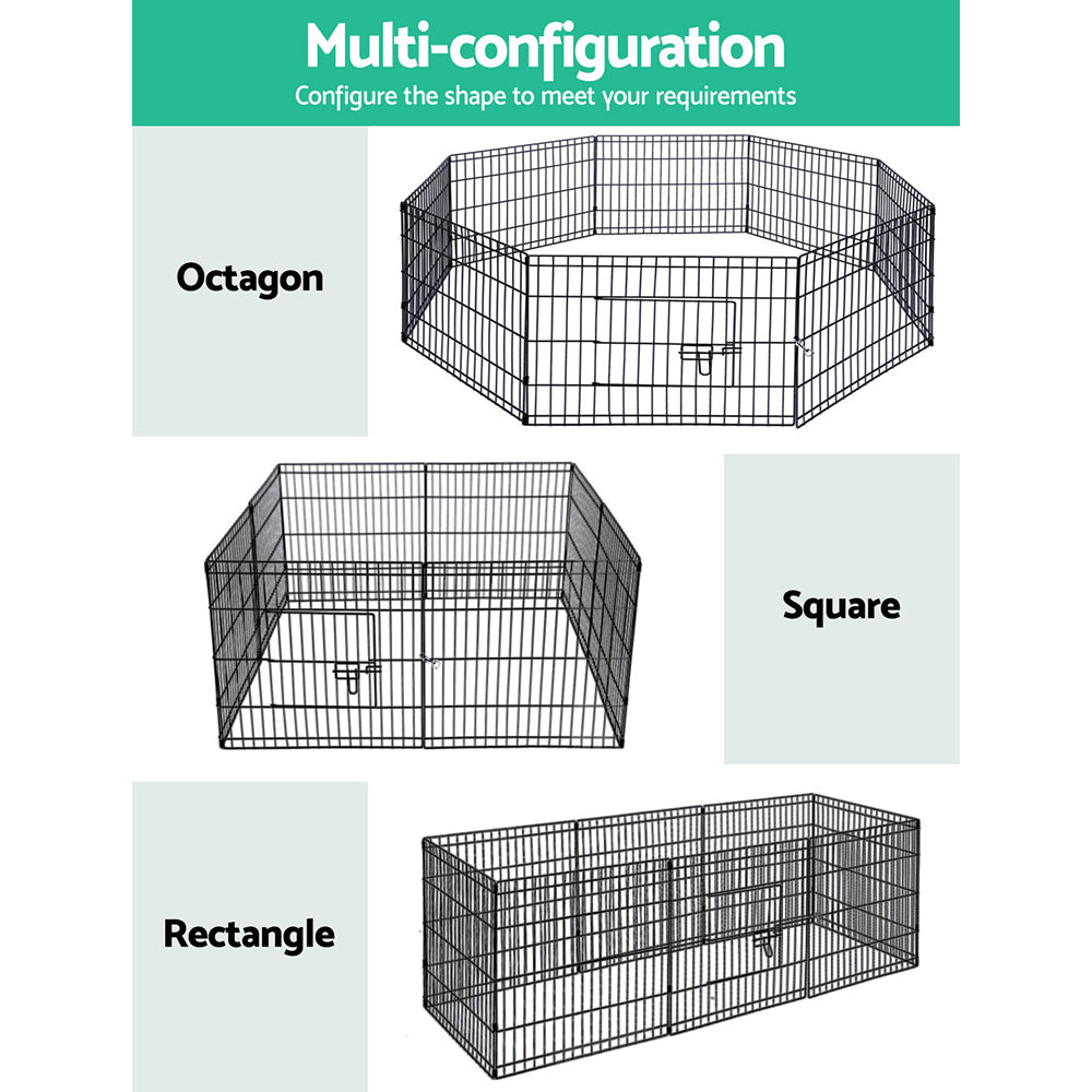 i.Pet 2x24" 8 Panel Dog Playpen Pet Fence Exercise Cage Enclosure Play Pen Pet Care > Dog Supplies > Dog Playpens & Gates ipet