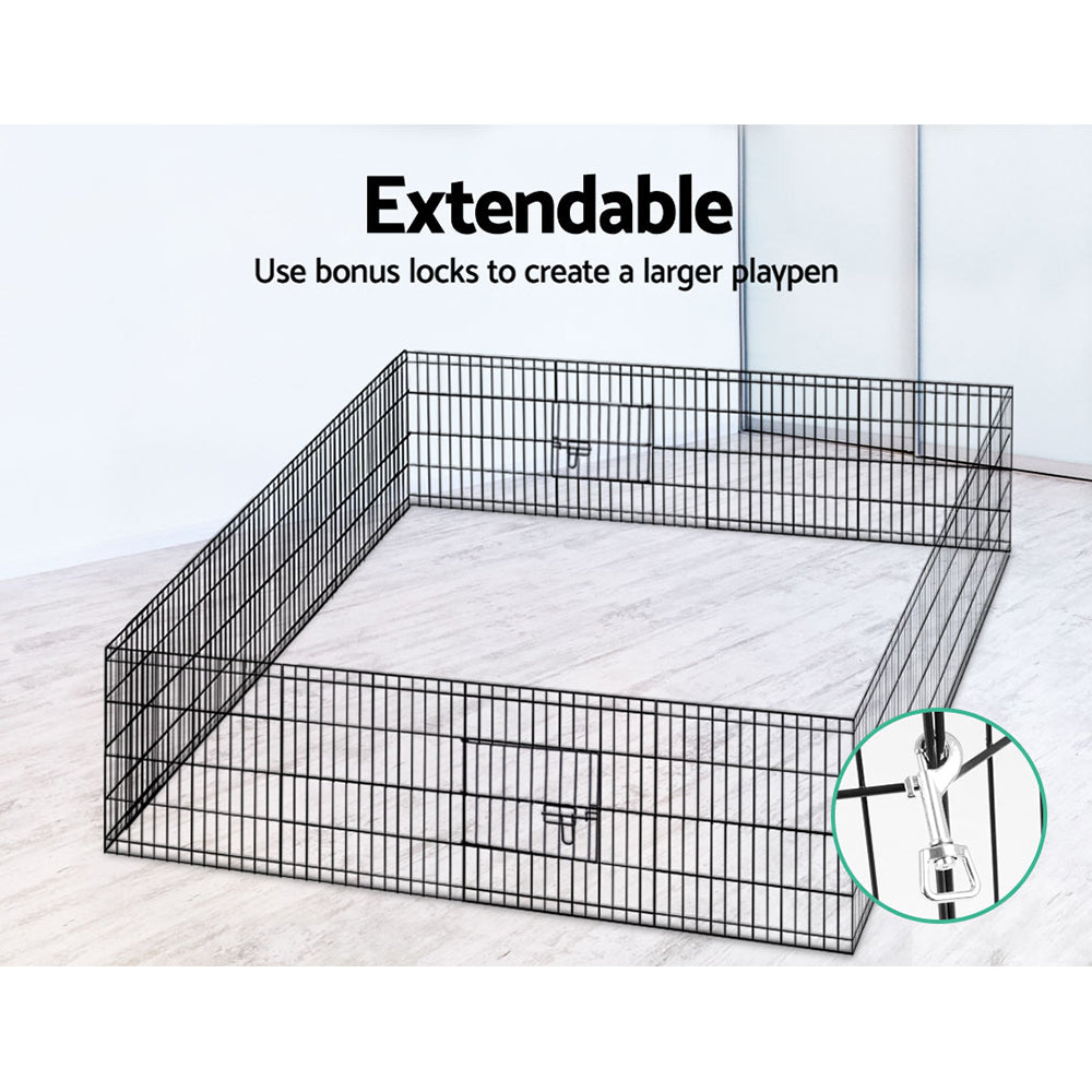 i.Pet 2x24" 8 Panel Dog Playpen Pet Fence Exercise Cage Enclosure Play Pen Pet Care > Dog Supplies > Dog Playpens & Gates ipet