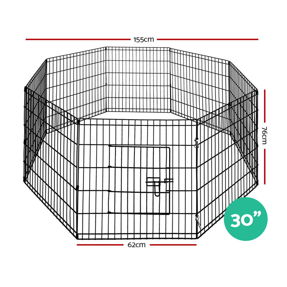 i.Pet 30" 8 Panel Dog Playpen Pet Fence Exercise Cage Enclosure Play Pen Pet Care > Dog Supplies > Dog Playpens & Gates Ipet