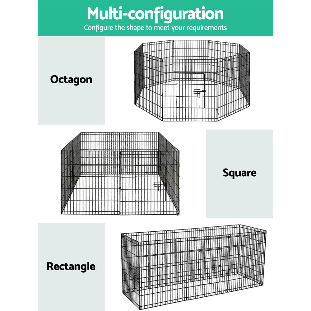 i.Pet 30" 8 Panel Dog Playpen Pet Fence Exercise Cage Enclosure Play Pen Pet Care > Dog Supplies > Dog Playpens & Gates Ipet