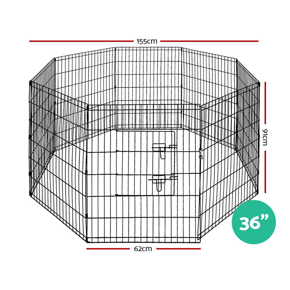i.Pet 36" 8 Panel Dog Playpen Pet Fence Exercise Cage Enclosure Play Pen Pet Care > Dog Supplies > Dog Playpens & Gates ipet