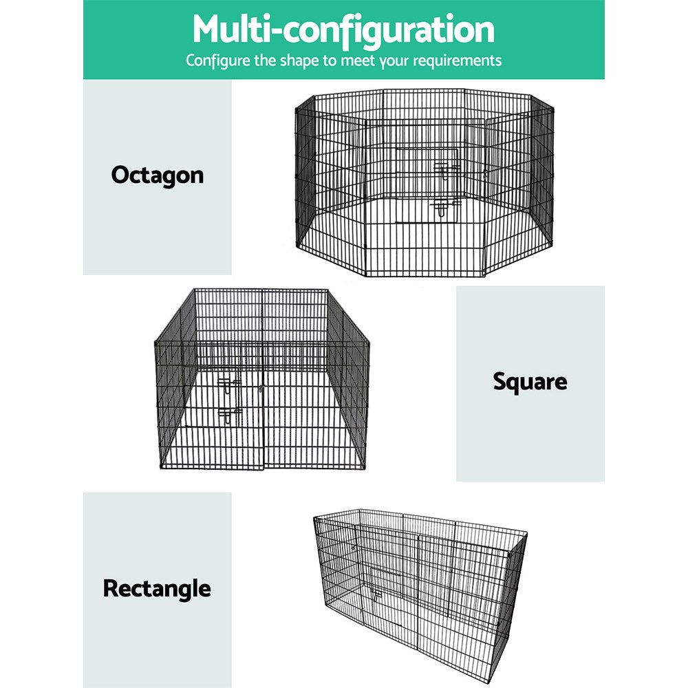 i.Pet 36" 8 Panel Dog Playpen Pet Fence Exercise Cage Enclosure Play Pen Pet Care > Dog Supplies > Dog Playpens & Gates ipet