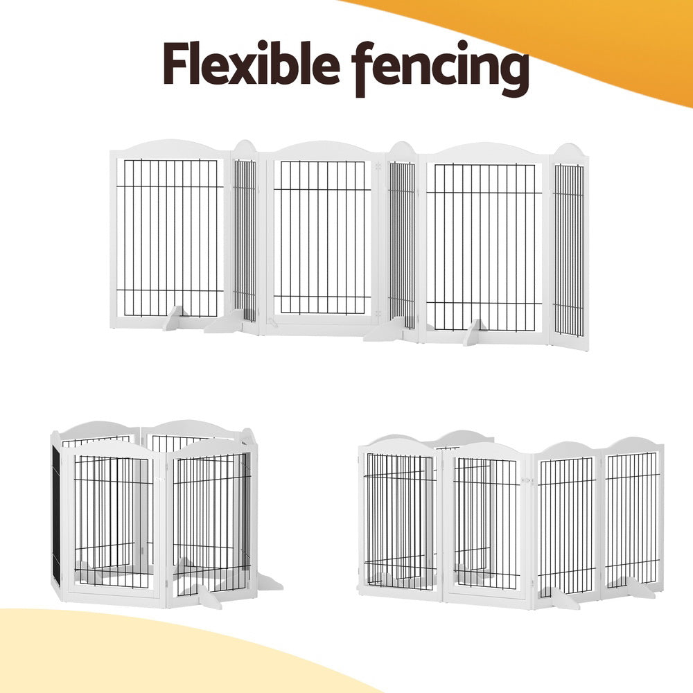i.Pet Dog Playpen Enclosure 6 Panel Pet Fence Wooden Play Pen Pet Care > Dog Supplies > Dog Playpens & Gates ipet