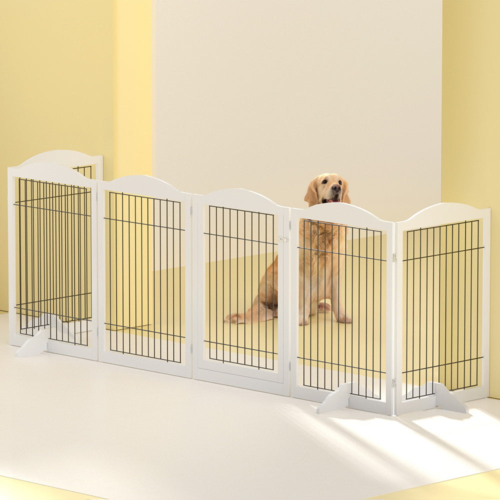 i.Pet Dog Playpen Enclosure 6 Panel Pet Fence Wooden Play Pen Pet Care > Dog Supplies > Dog Playpens & Gates ipet