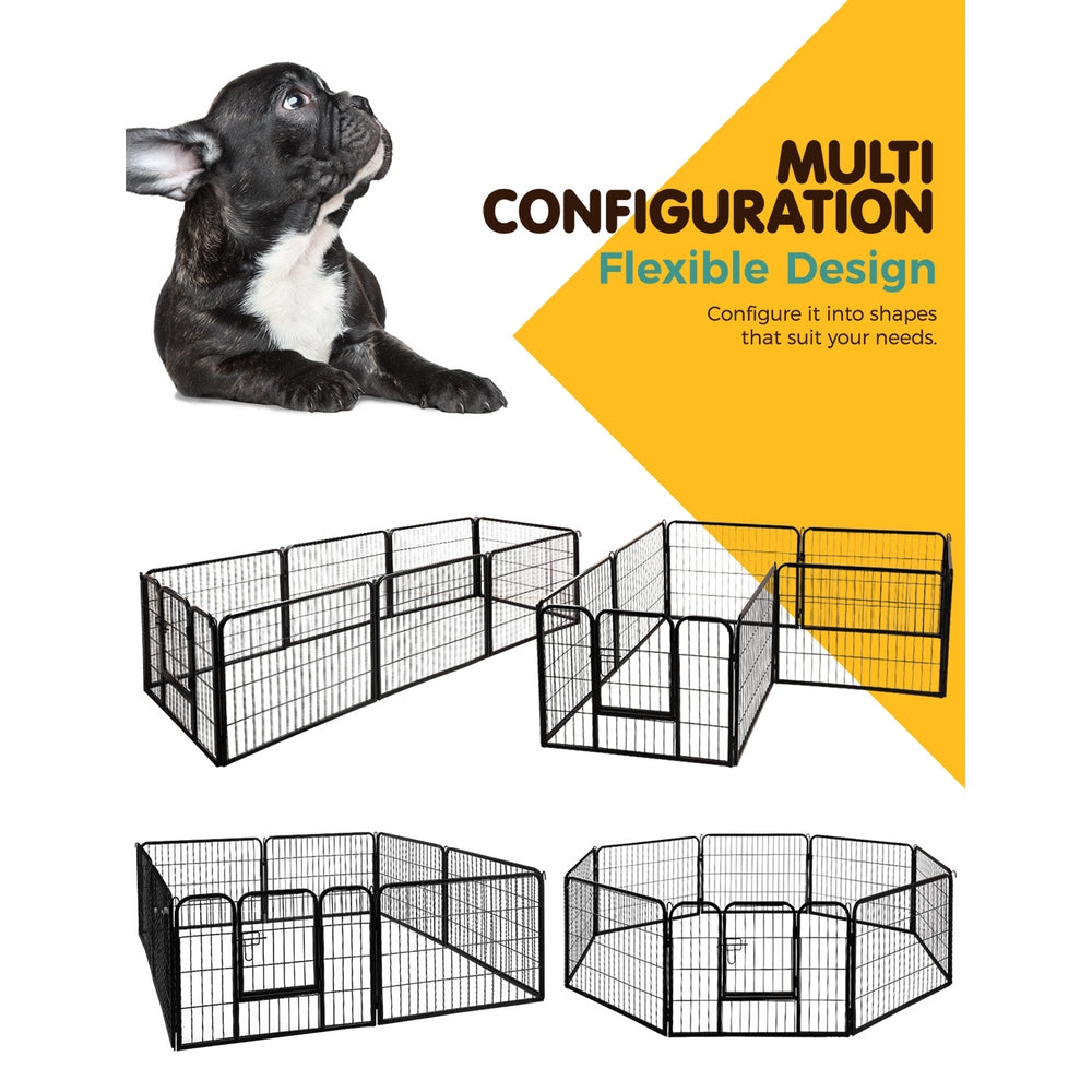 i.Pet 24" 8 Panel Dog Playpen Pet Exercise Cage Enclosure Fence Play Pen Pet Care > Dog Supplies > Dog Playpens & Gates ipet