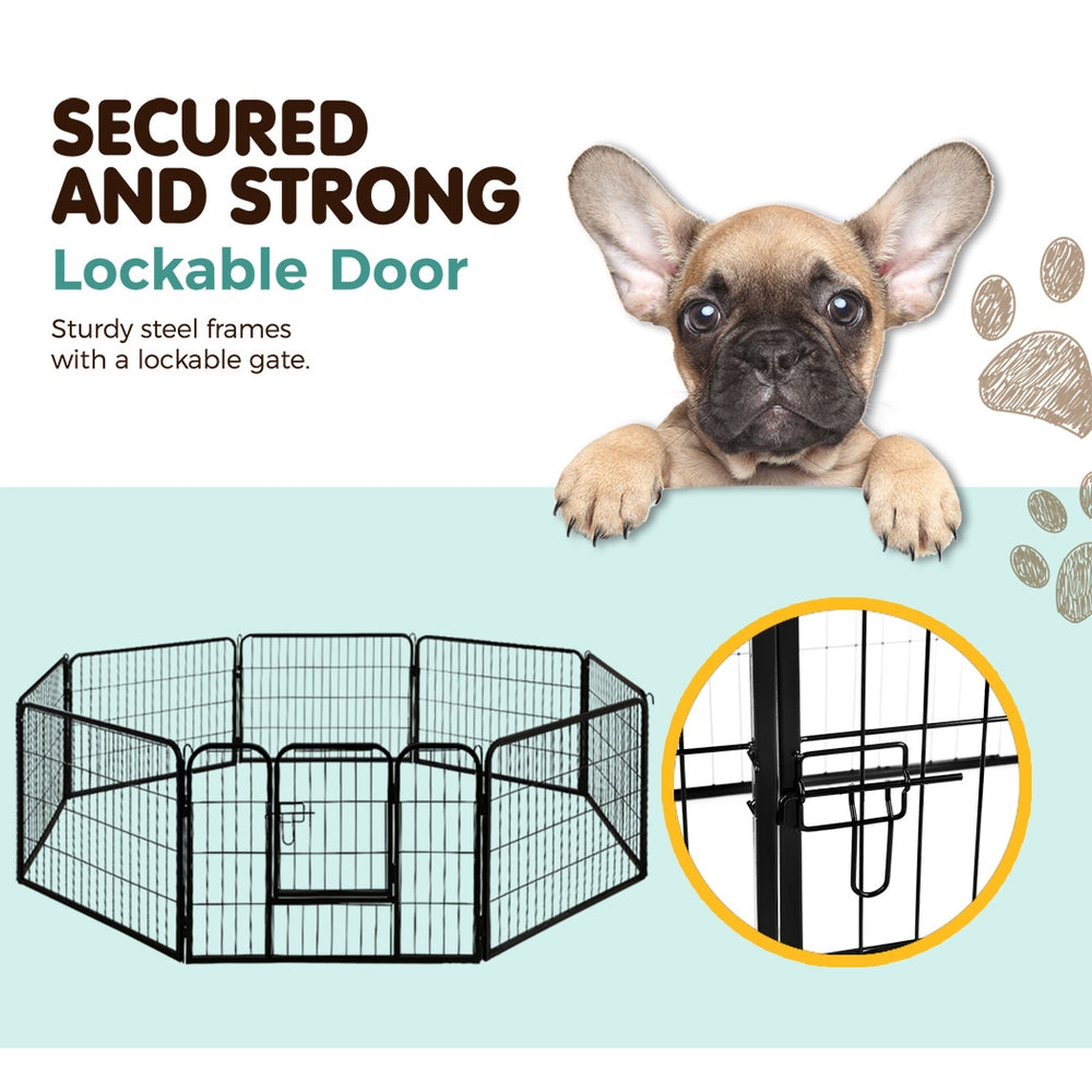 i.Pet 24" 8 Panel Dog Playpen Pet Exercise Cage Enclosure Fence Play Pen Pet Care > Dog Supplies > Dog Playpens & Gates ipet
