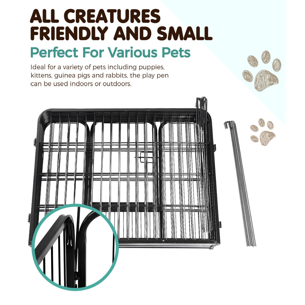 i.Pet 24" 8 Panel Dog Playpen Pet Exercise Cage Enclosure Fence Play Pen Pet Care > Dog Supplies > Dog Playpens & Gates ipet