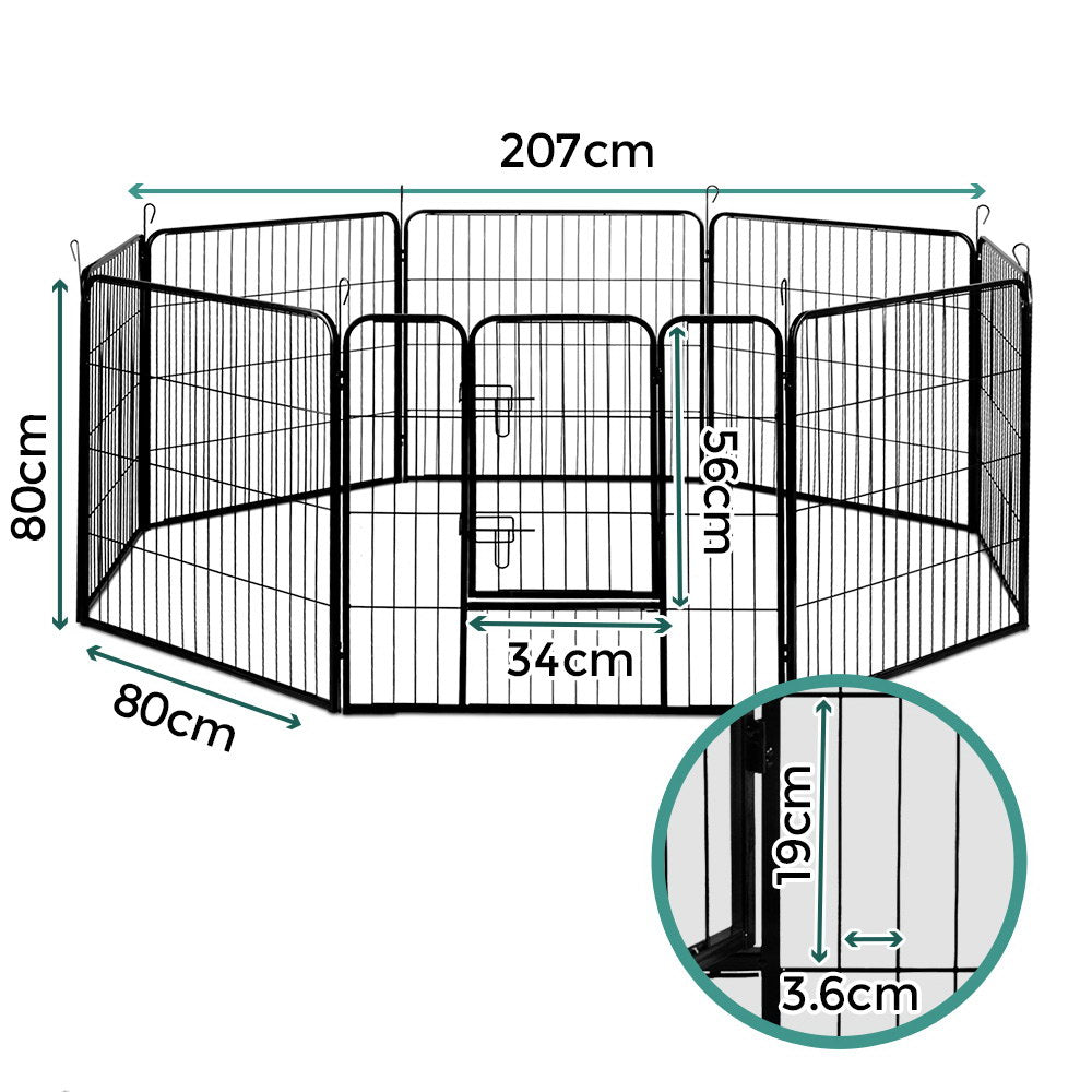 i.Pet 32" 8 Panel Dog Playpen Pet Exercise Cage Enclosure Fence Play Pen Pet Care > Dog Supplies > Dog Playpens & Gates Ipet