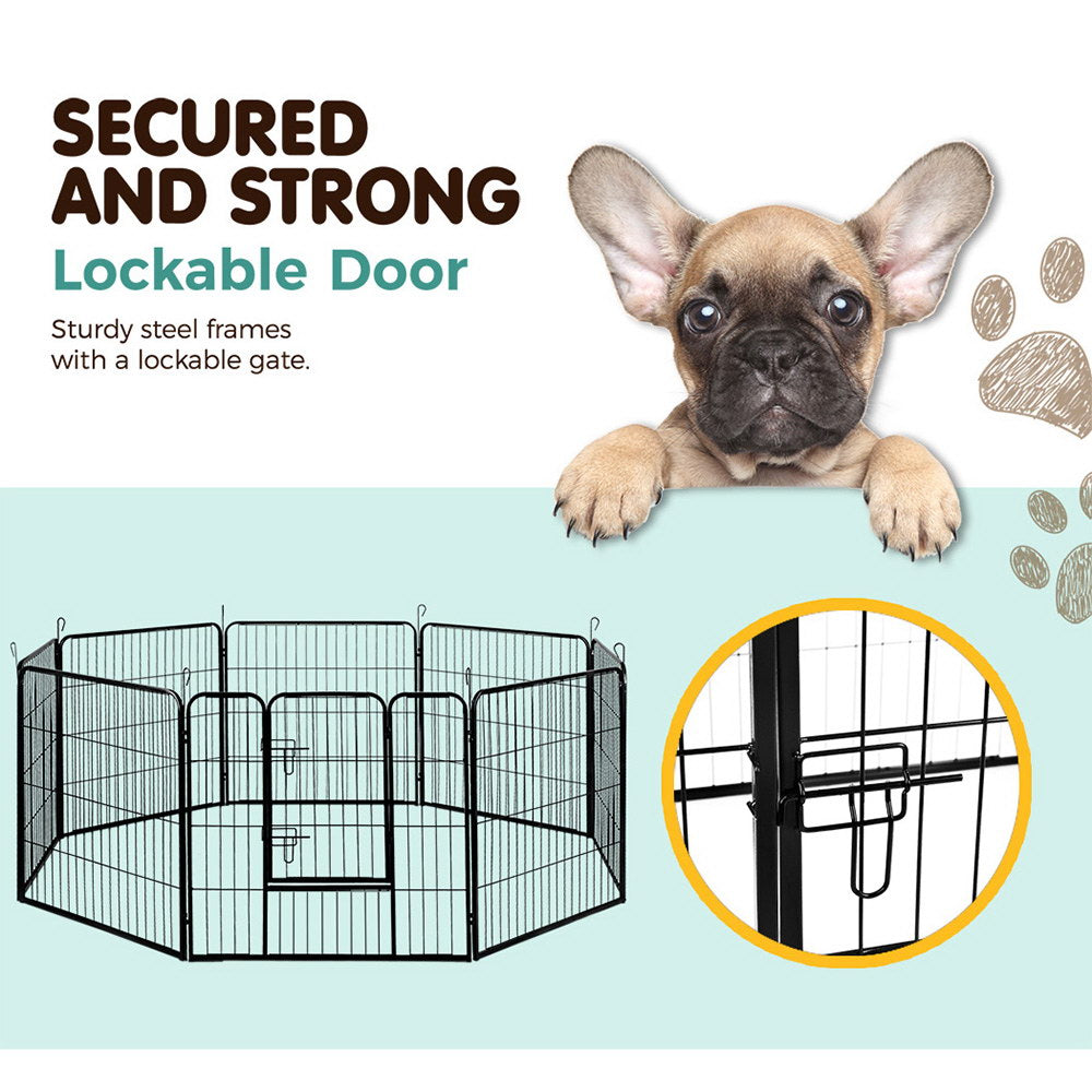 i.Pet 32" 8 Panel Dog Playpen Pet Exercise Cage Enclosure Fence Play Pen Pet Care > Dog Supplies > Dog Playpens & Gates Ipet