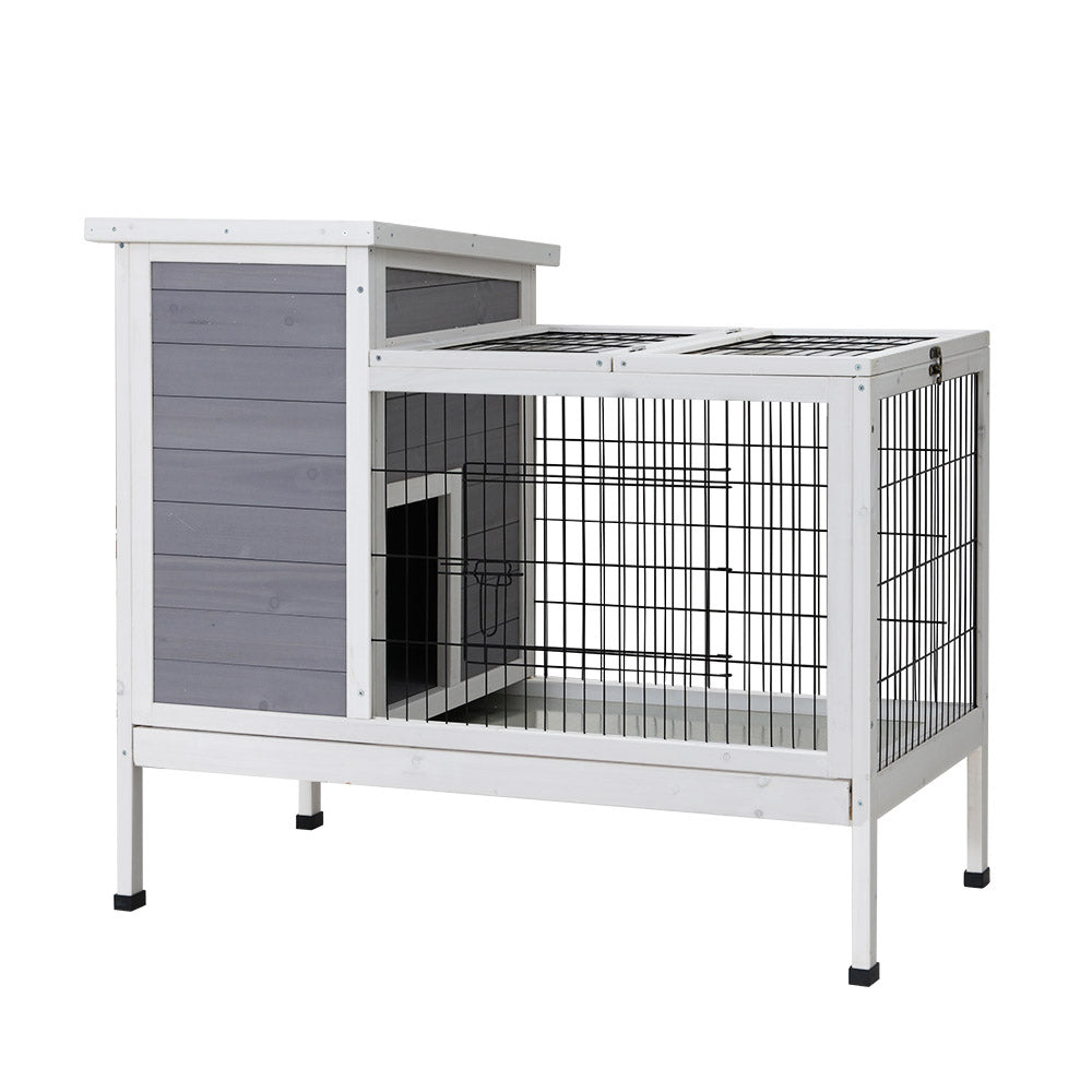 i.Pet Rabbit Hutch 97cm x 49cm x 86cm Chicken Coop Large Run Wooden Outdoor Cage House Pet Care > Coops & Hutches > Small Animal Habitats & Cages Woofy and Whiskers