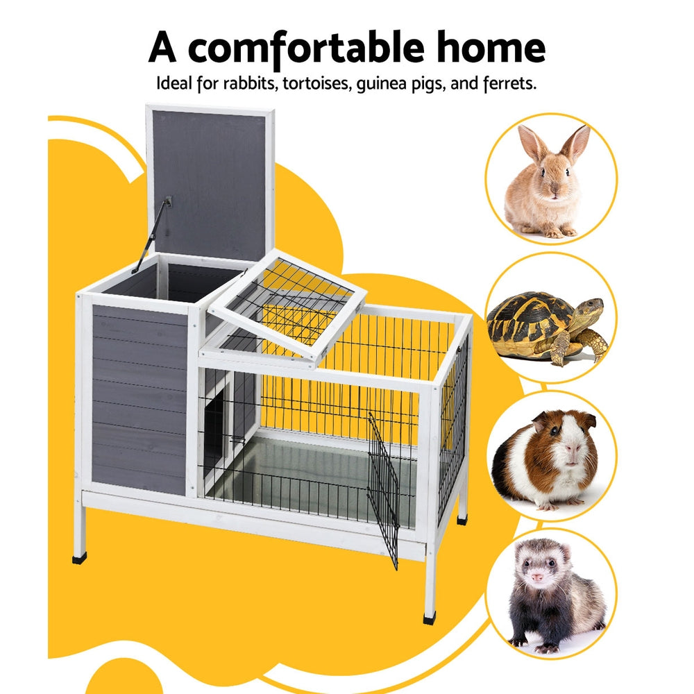 i.Pet Rabbit Hutch 97cm x 49cm x 86cm Chicken Coop Large Run Wooden Outdoor Cage House Pet Care > Coops & Hutches > Small Animal Habitats & Cages Woofy and Whiskers