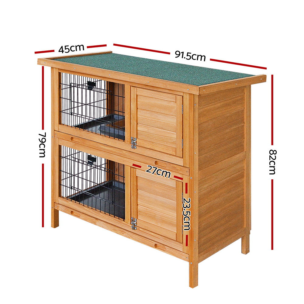 i.Pet Rabbit Hutch 91.5cm x 45cm x 82cm Chicken Coop Large Wooden House Run Cage Pet Bunny Pet Care > Coops & Hutches > Small Animal Habitats & Cages Woofy and Whiskers