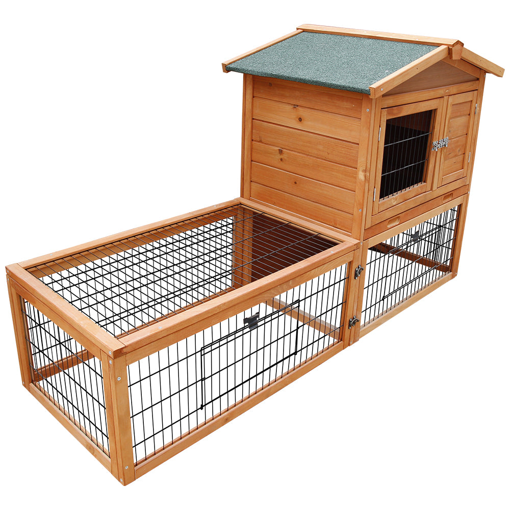 i.Pet Chicken Coop 155cm x 49cm x 90cm Rabbit Hutch Large Run Wooden Cage House Outdoor Pet Care > Coops & Hutches > Small Animal Habitats & Cages Woofy and Whiskers