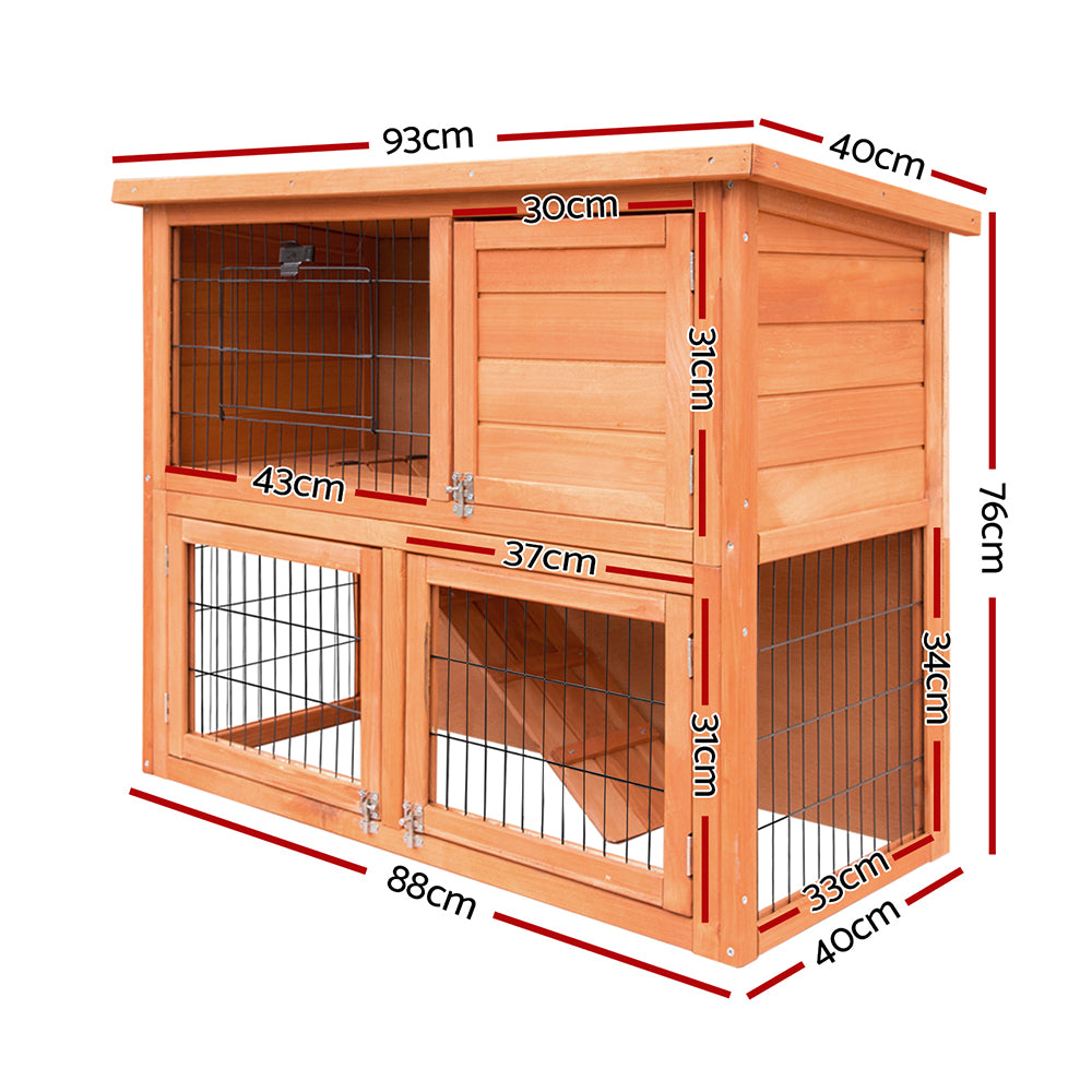 i.Pet Chicken Coop 88cm x 40cm x 76cm Rabbit Hutch Large House Run Wooden Cage Outdoor Pet Care > Coops & Hutches > Small Animal Habitats & Cages Woofy and Whiskers