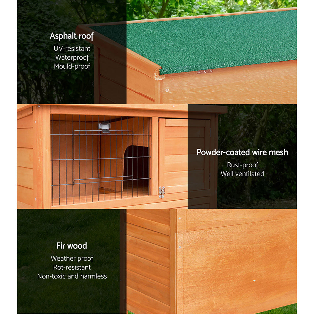 i.Pet Chicken Coop 88cm x 40cm x 76cm Rabbit Hutch Large House Run Wooden Cage Outdoor Pet Care > Coops & Hutches > Small Animal Habitats & Cages Woofy and Whiskers