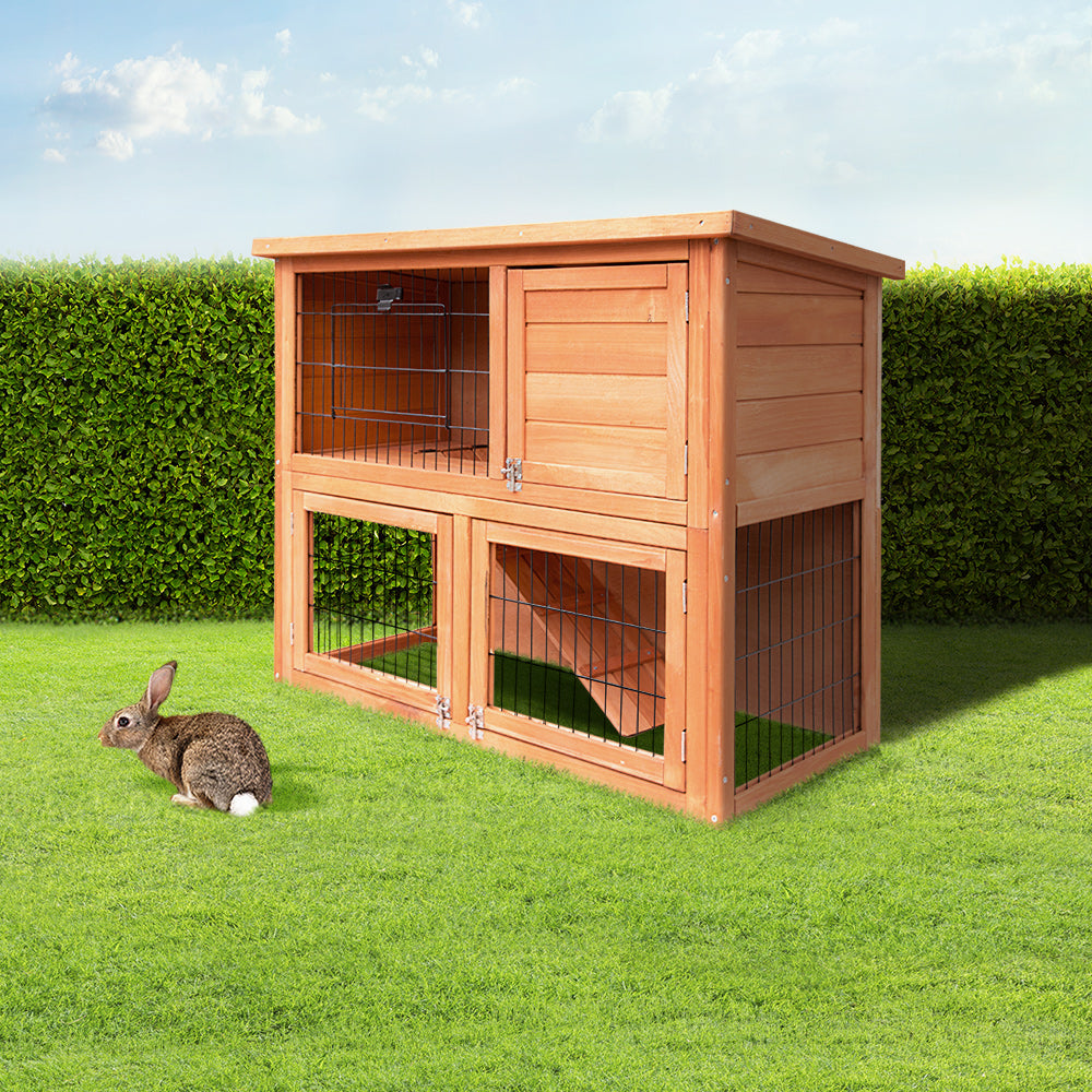 i.Pet Chicken Coop 88cm x 40cm x 76cm Rabbit Hutch Large House Run Wooden Cage Outdoor Pet Care > Coops & Hutches > Small Animal Habitats & Cages Woofy and Whiskers
