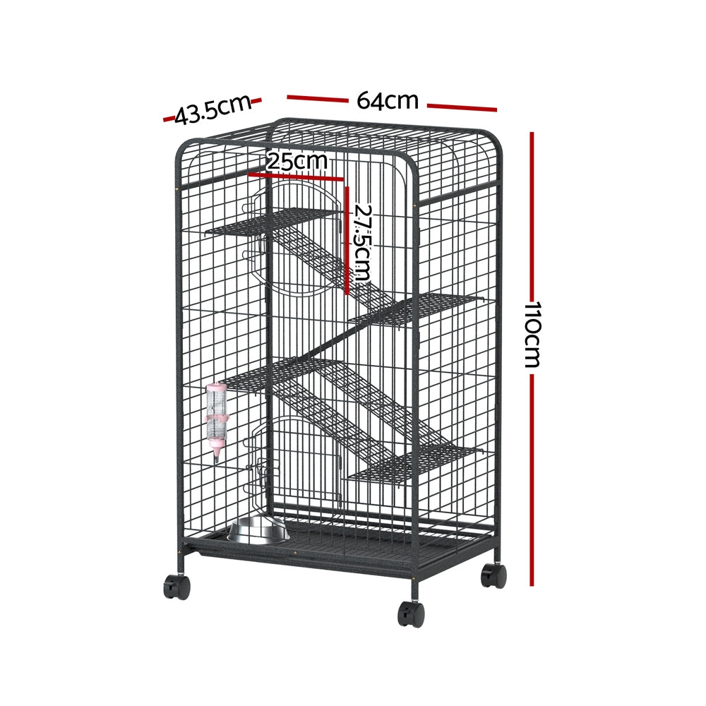 i.Pet Rabbit Cage Indoor Hutch Guinea Pig Bird Ferret Cat Hamster 110cm 4 Level Pet Care > Coops & Hutches > Small Animal Habitats & Cages ipet