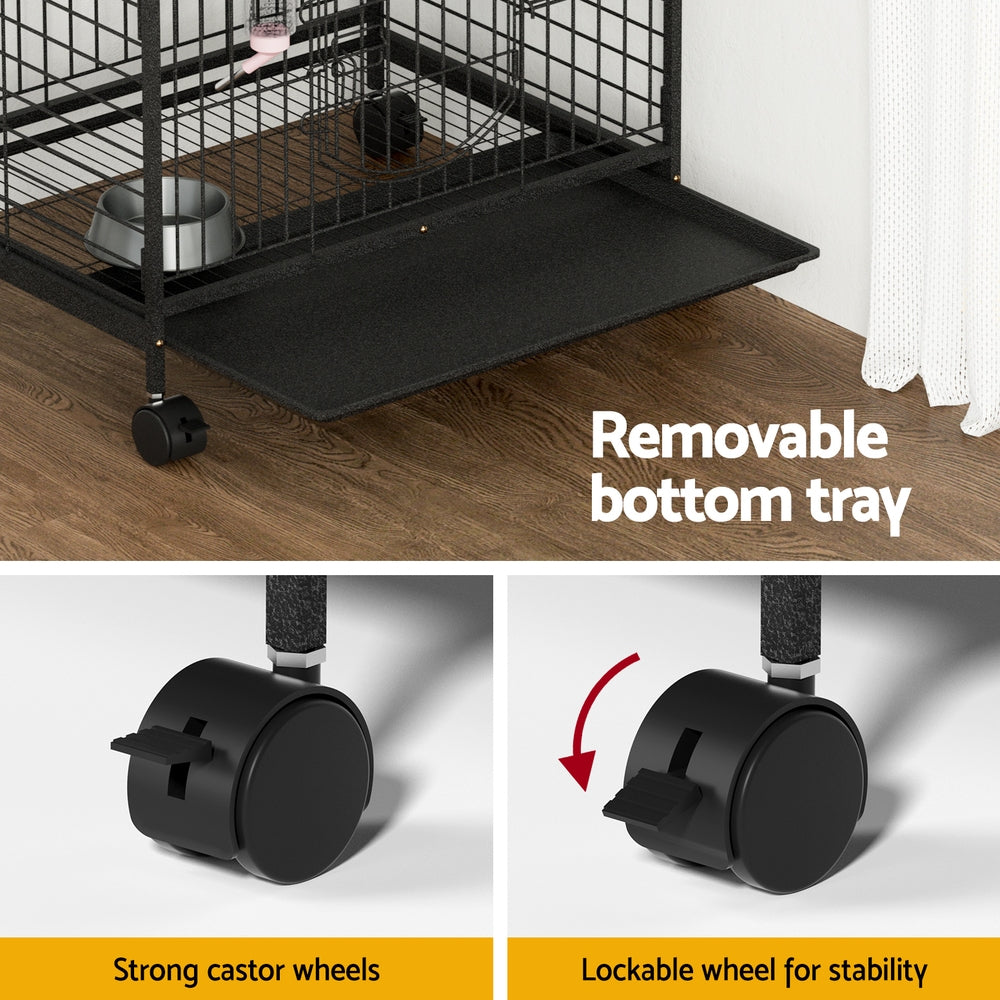 i.Pet Rabbit Cage Indoor Hutch Guinea Pig Bird Ferret Cat Hamster 110cm 4 Level Pet Care > Coops & Hutches > Small Animal Habitats & Cages ipet