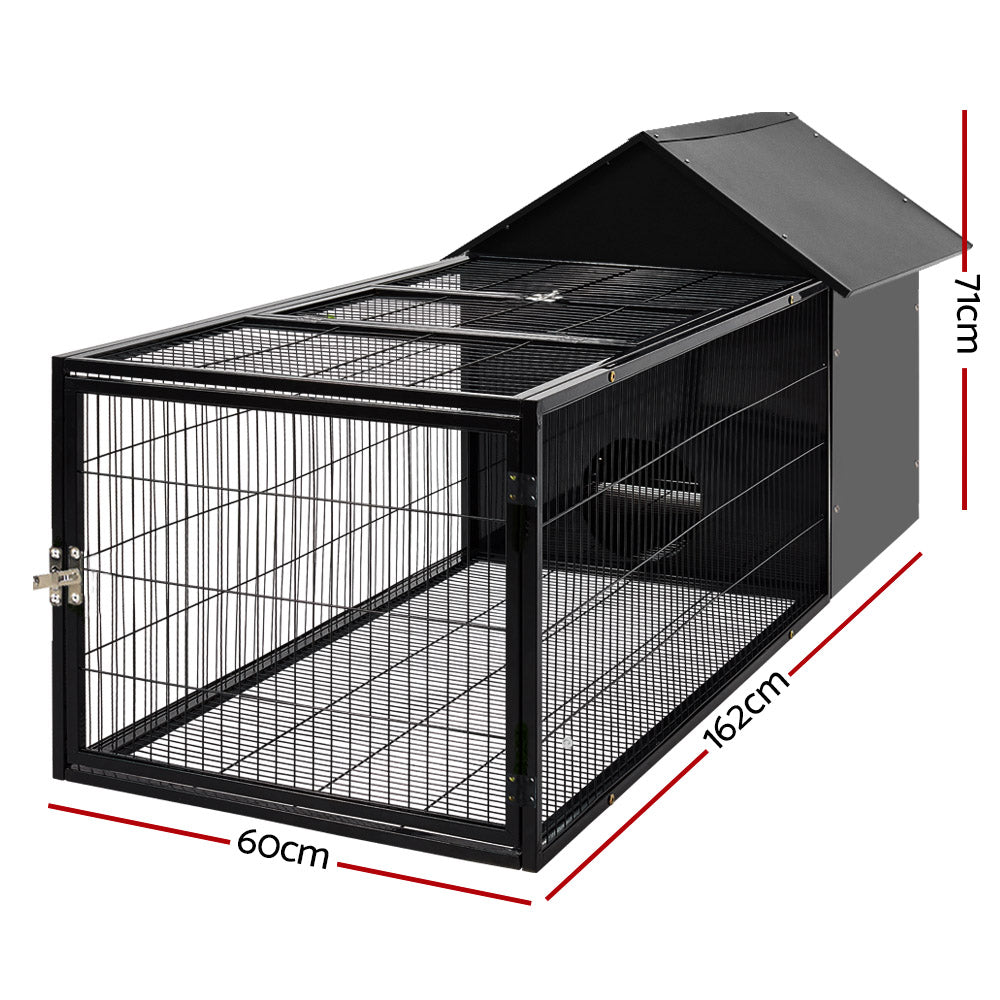 i.Pet Rabbit Cage Hutch 162x60cm Enclosure Metal Pet Care > Coops & Hutches > Small Animal Habitats & Cages ipet