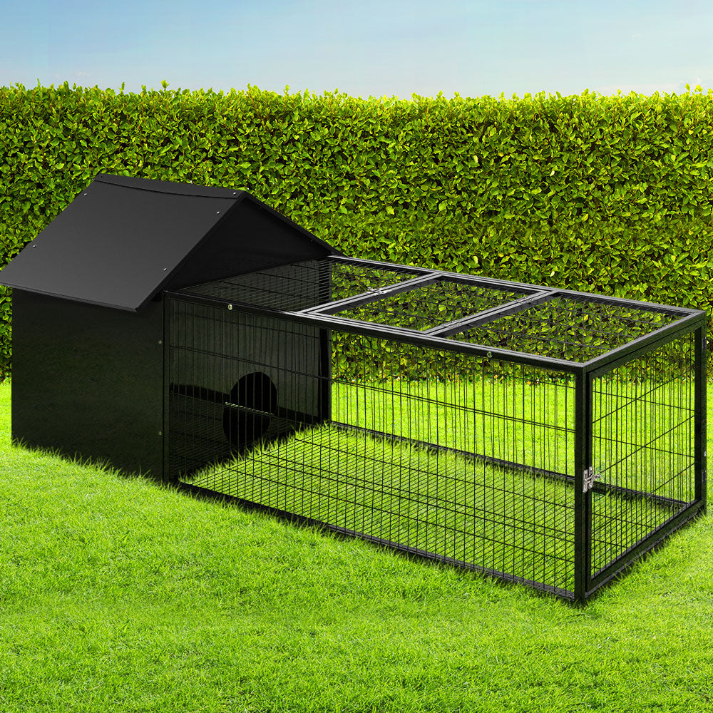 i.Pet Rabbit Cage Hutch 162x60cm Enclosure Metal Pet Care > Coops & Hutches > Small Animal Habitats & Cages ipet