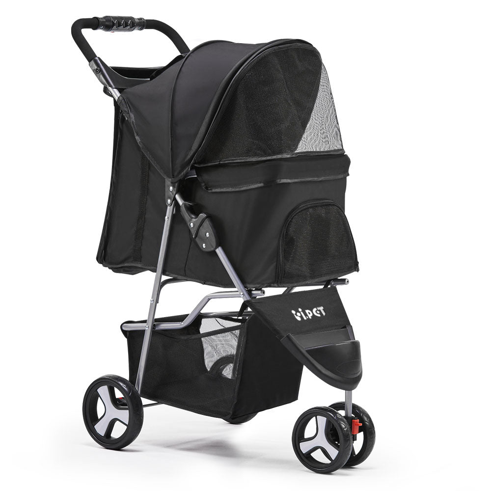 i.Pet Pet Stroller Dog Pram Cat Carrier Large Travel Pushchair Foldable 3 Wheels Pet Care > Cat Supplies > Cat Carriers & Crates Woofy and Whiskers