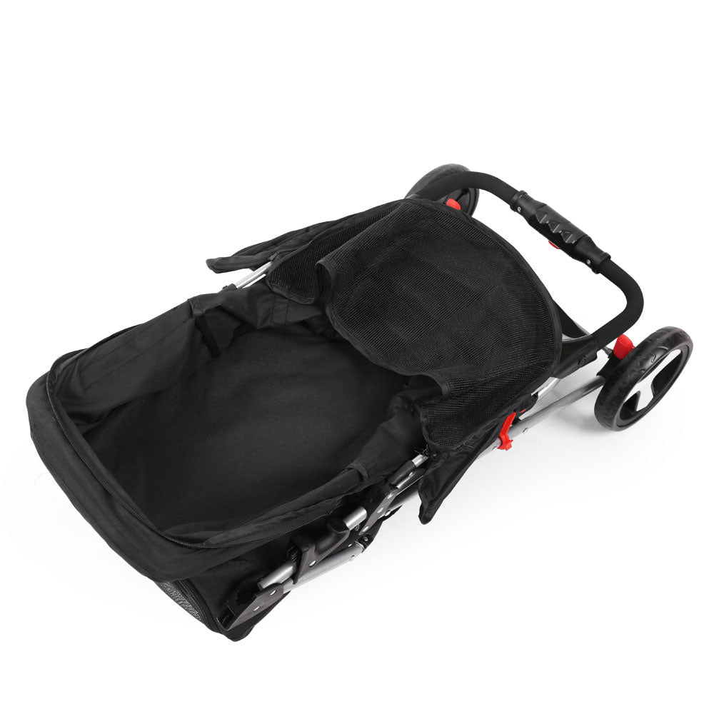 i.Pet Pet Stroller Dog Pram Cat Carrier Large Travel Pushchair Foldable 3 Wheels Pet Care > Cat Supplies > Cat Carriers & Crates Woofy and Whiskers
