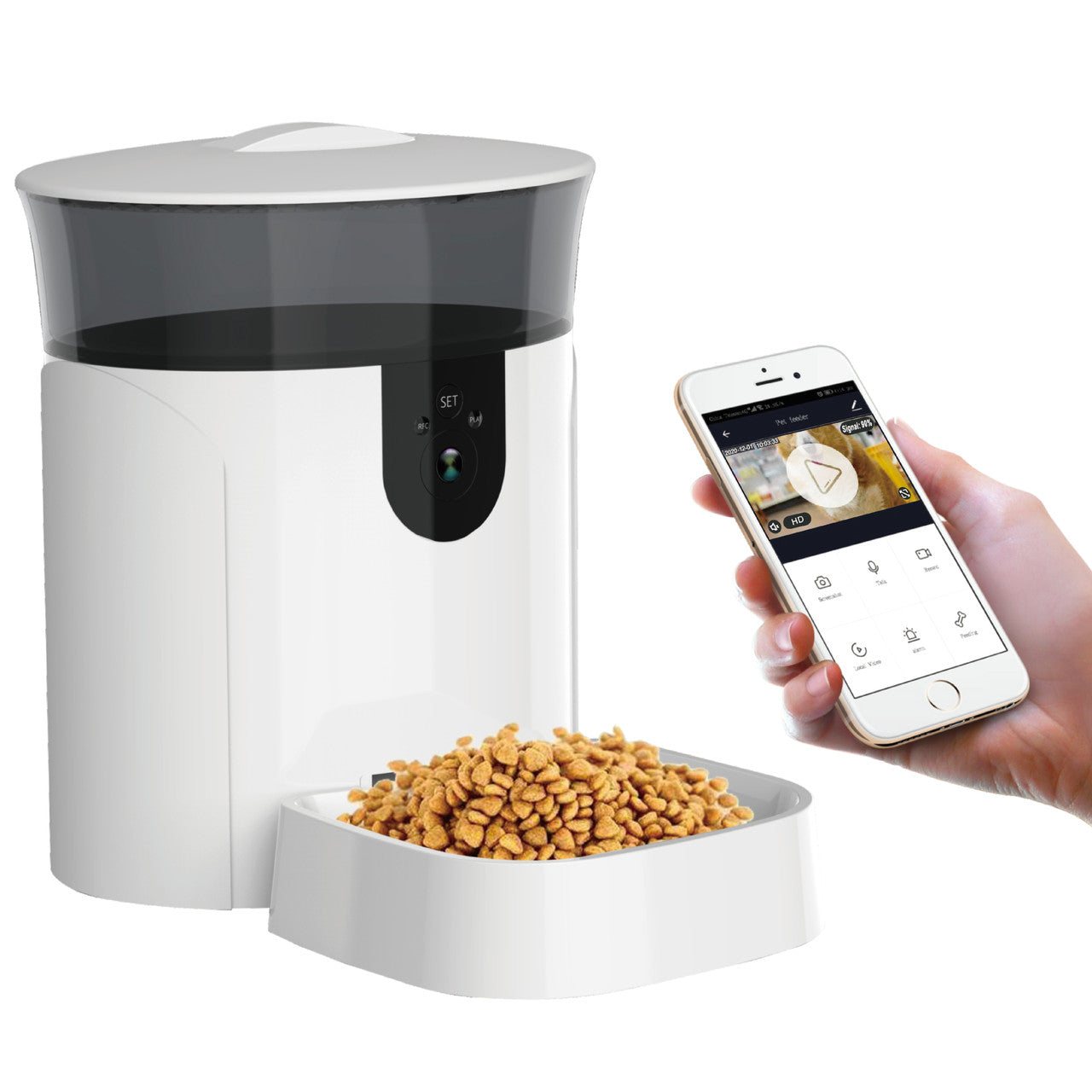 Tech4Pets 7L Smart Pet Feeder with HD Camera & App Control Pet Care > Dog Supplies > Dog Bowls, Feeders & Waterers Tech 4 Pets