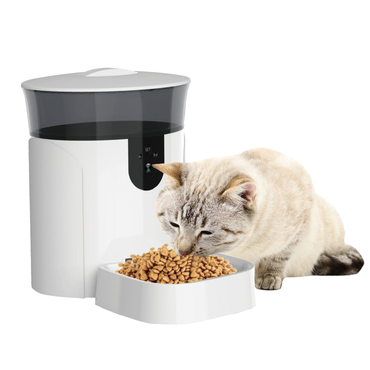 Tech4Pets 7L Smart Pet Feeder with HD Camera & App Control Pet Care > Dog Supplies > Dog Bowls, Feeders & Waterers Tech 4 Pets