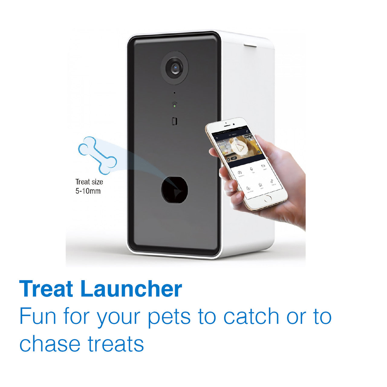 Tech4Pets Smart Treat Dispenser with HD Camera & 2-Way Audio Pet Care > Dog Supplies > Dog Bowls, Feeders & Waterers Tech 4 Pets