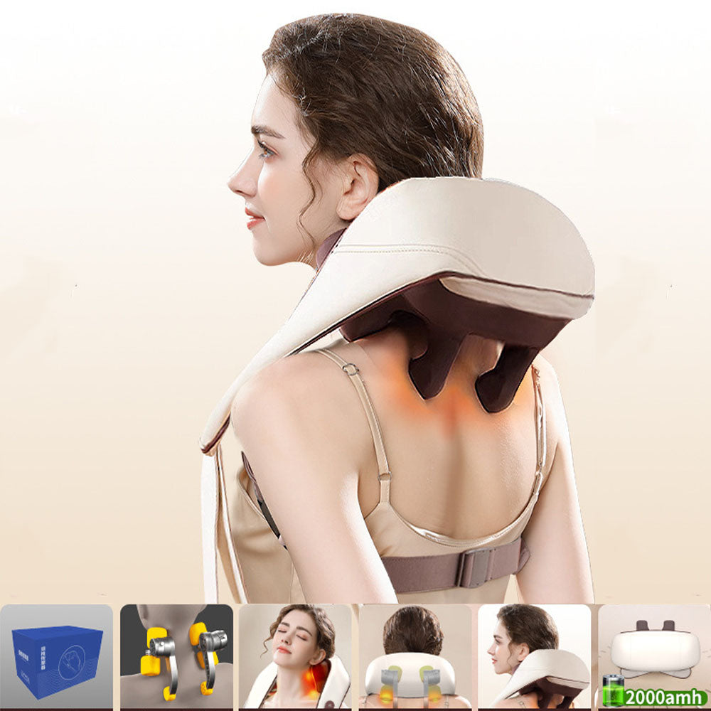 5D Massagers for Neck and Shoulder with Heat Goletsure Pain Relief Deep Kneading Brown Health & Beauty > Massage & Relaxation > Massagers Woofy and Whiskers
