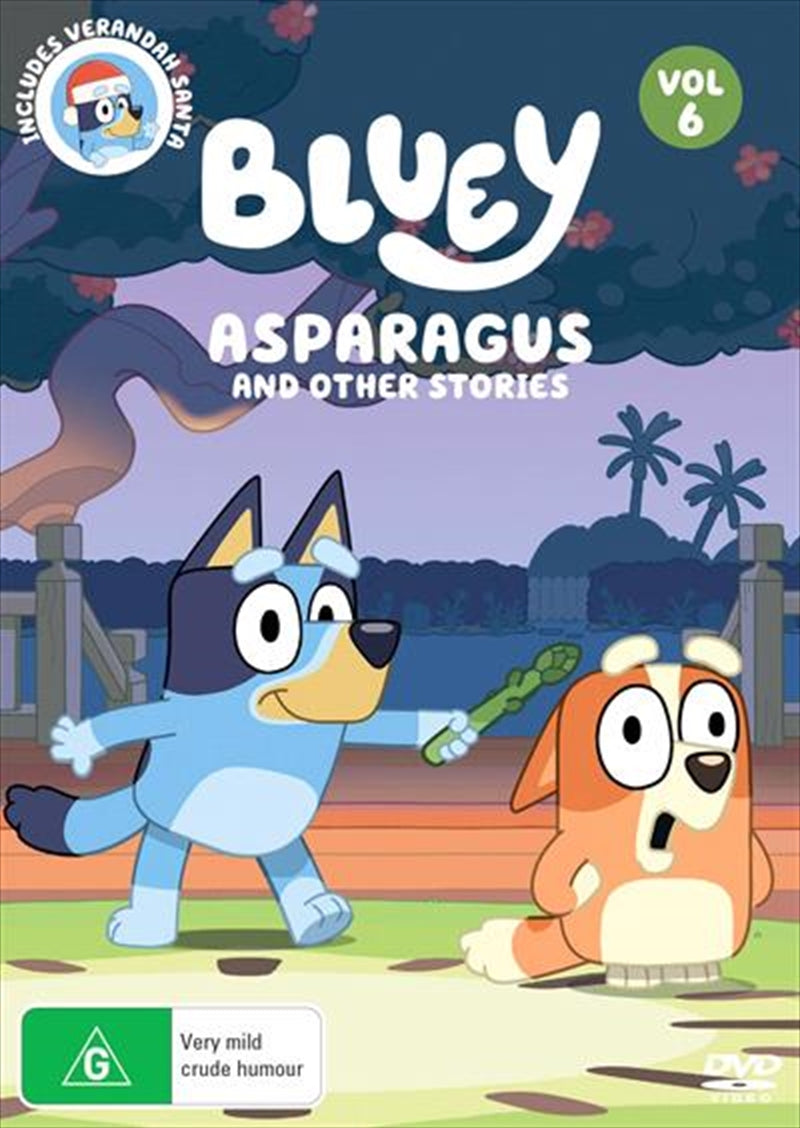 Bluey - Asparagus And Other Stories - Vol 6 DVD Gift & Novelty > DVDs, CDs and Blurays > Animated DVDs & Blu-rays Woofy and Whiskers