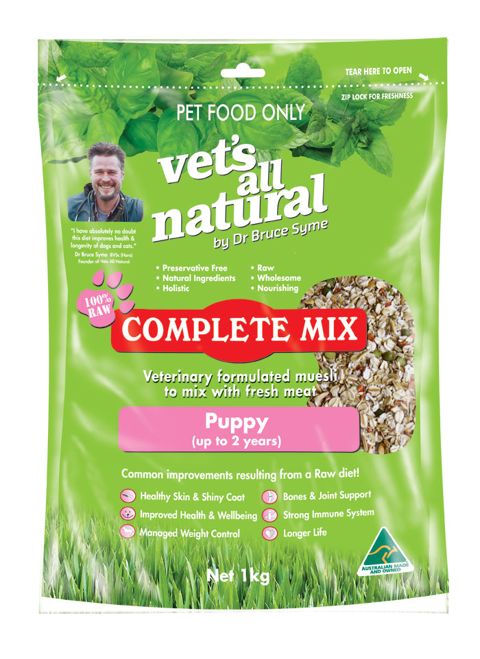 Vets All Natural Complete Mix 1 kg Adult/Senior dog food mix Vets All Natural 1kg Puppy