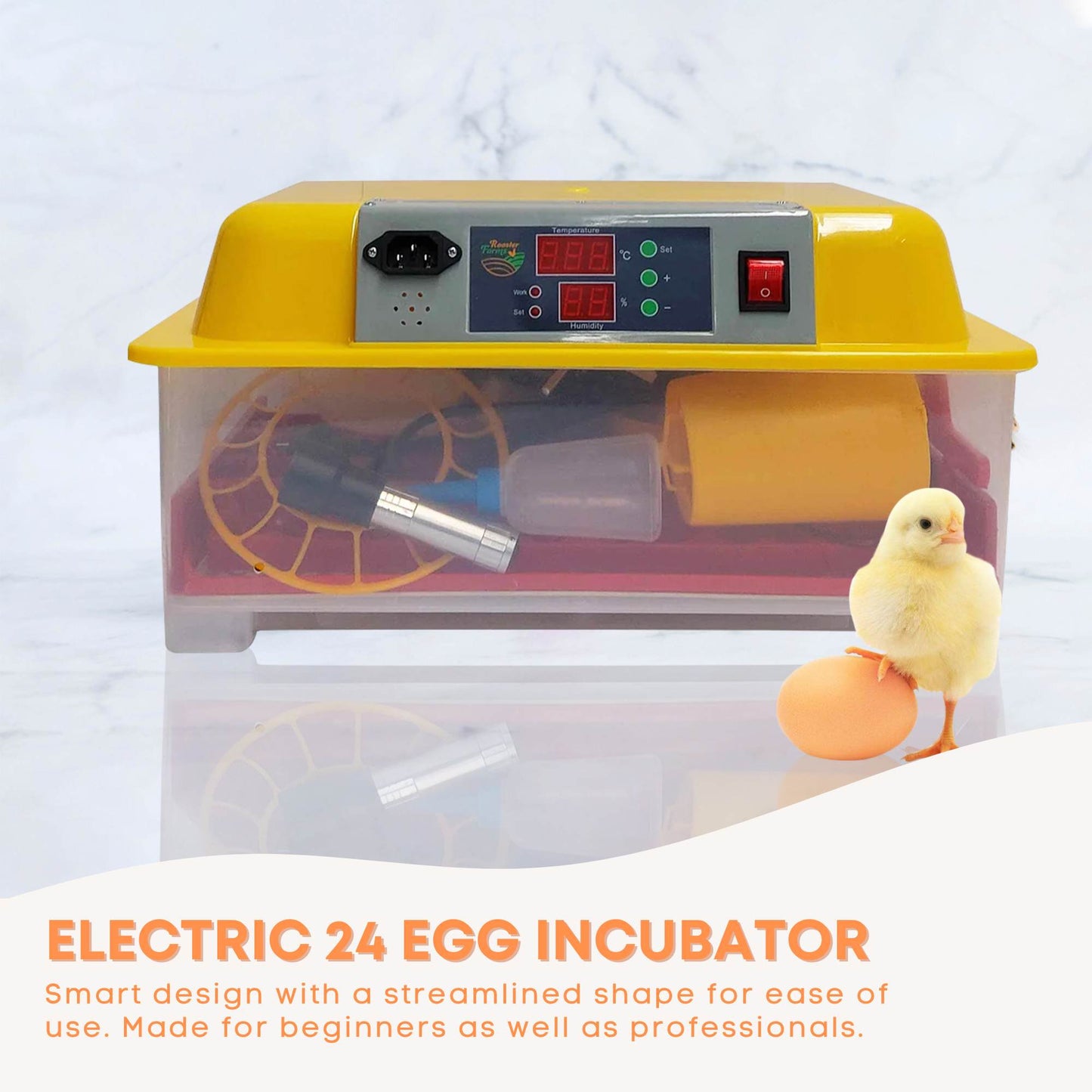 Electric 24 Egg Incubator + Accessories Hatching Eggs Chicken Quail Duck Pet Care > Farm Supplies > Farm Equipment ipet