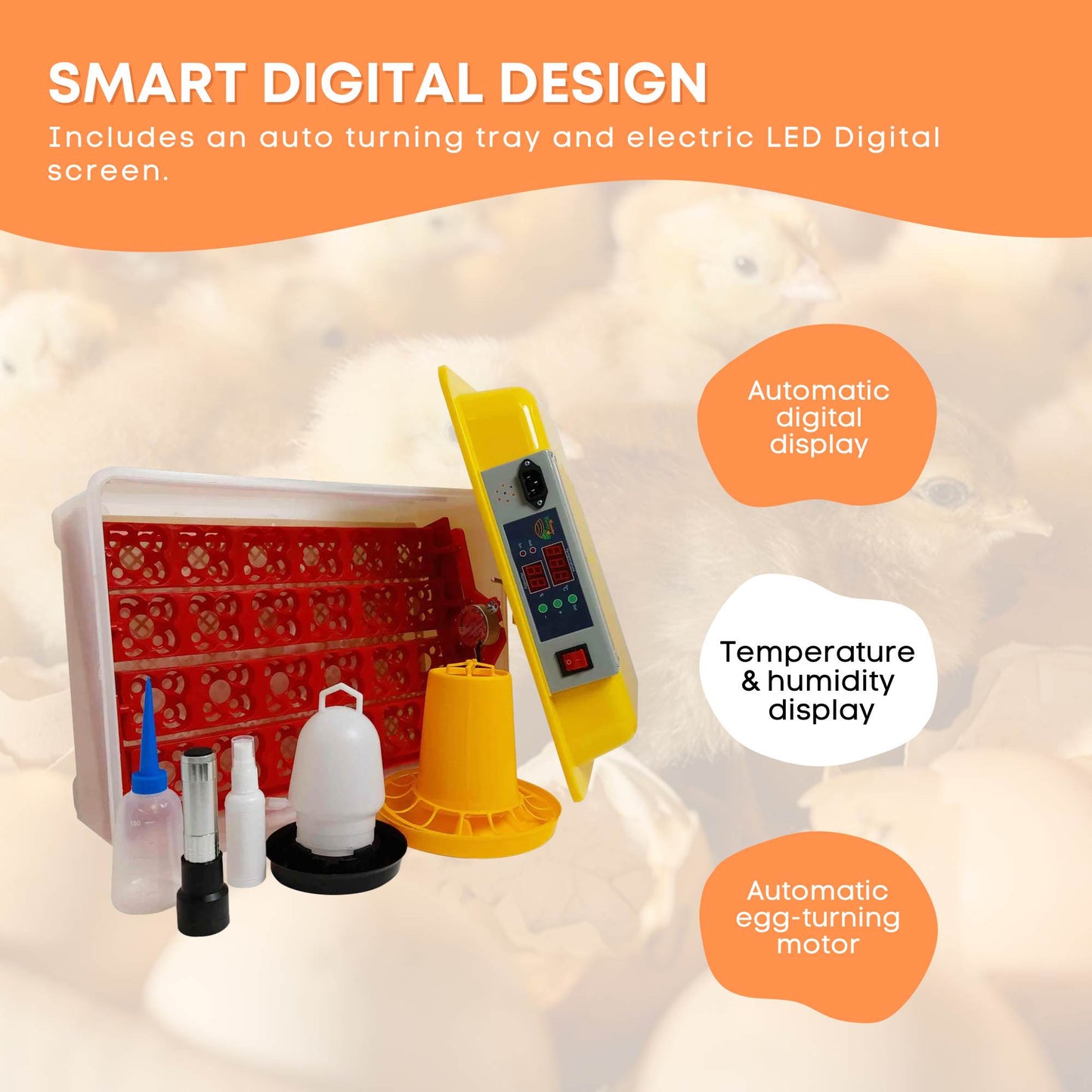 Electric 24 Egg Incubator + Accessories Hatching Eggs Chicken Quail Duck Pet Care > Farm Supplies > Farm Equipment ipet