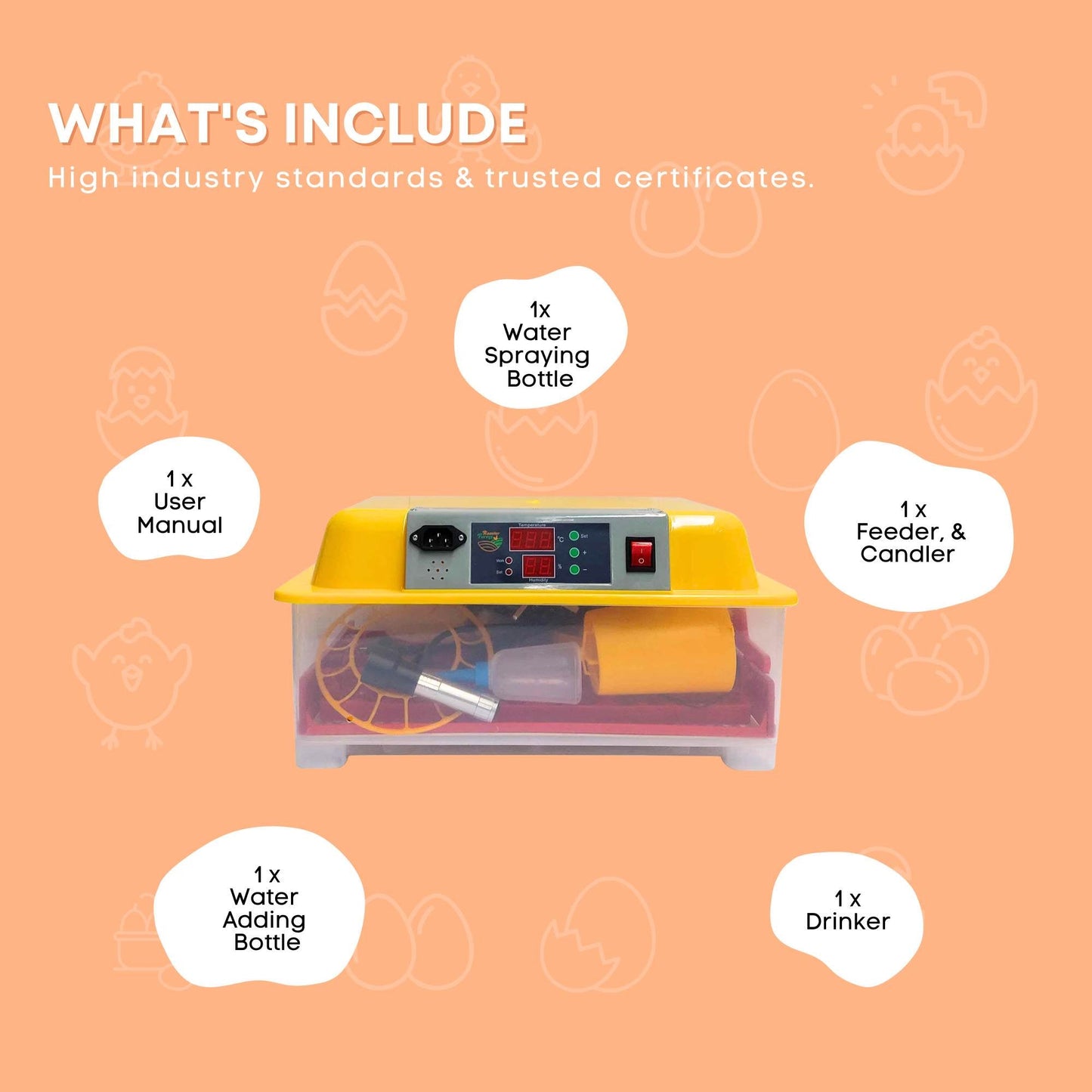 Electric 24 Egg Incubator + Accessories Hatching Eggs Chicken Quail Duck Pet Care > Farm Supplies > Farm Equipment ipet