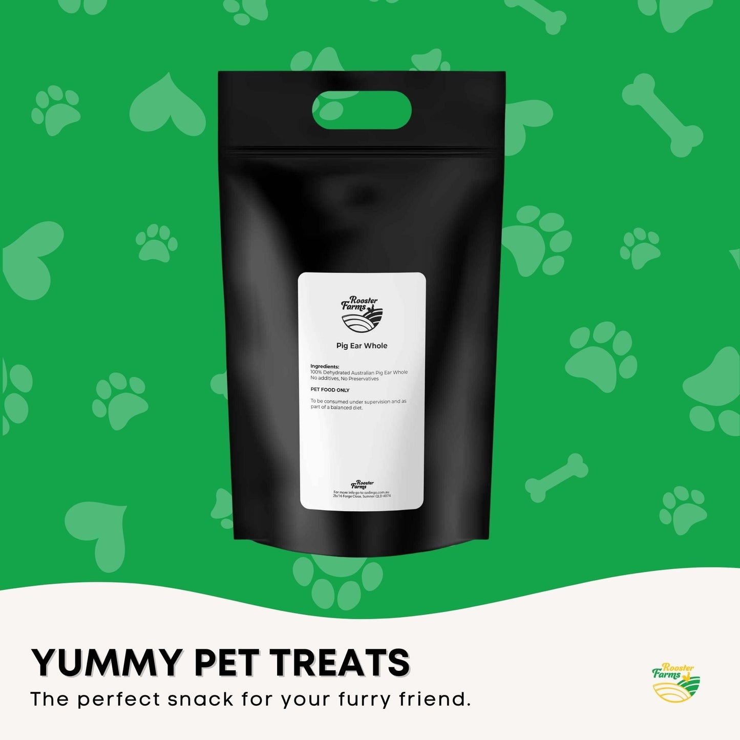 50x Dog Treat Large Pig Ears Whole - Dehydrated Australian Healthy Puppy Chew Pet Care > Pet Food > Dog Food Rooster Farm