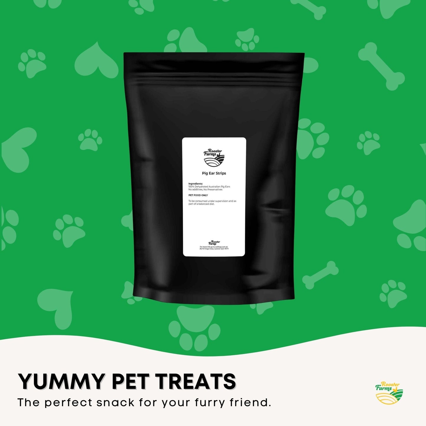 400g Dog Treat Pig Ear Strips - Dehydrated Australian Healthy Puppy Chew Pet Care > Pet Food > Dog Food Rooster Farm