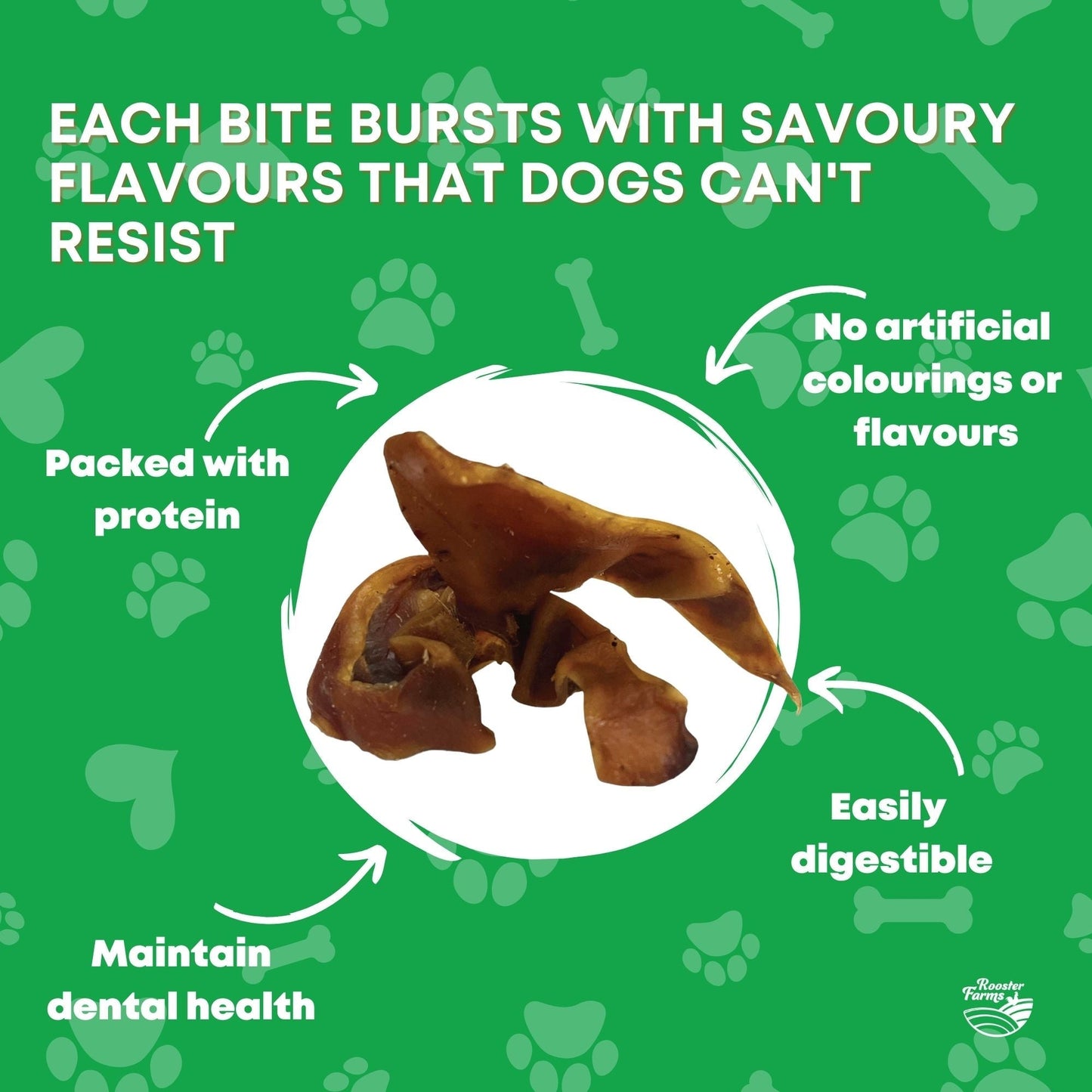 400g Dog Treat Pig Ear Strips - Dehydrated Australian Healthy Puppy Chew Pet Care > Pet Food > Dog Food Rooster Farm