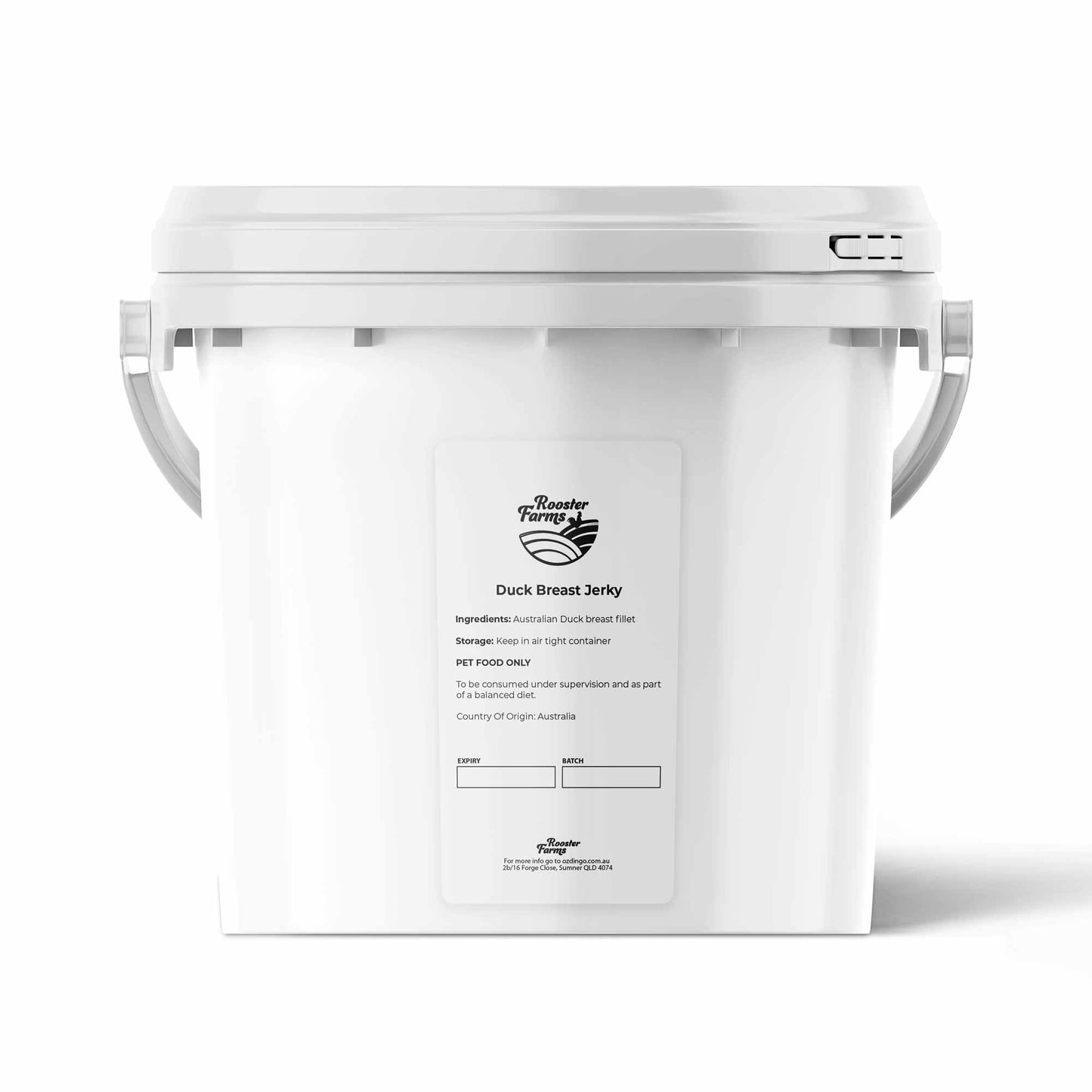 1Kg Dog Treat Duck Breast Jerky Bucket - Dehydrated Australian Healthy Puppy Chew Pet Care > Pet Food > Dog Food Rooster Farm