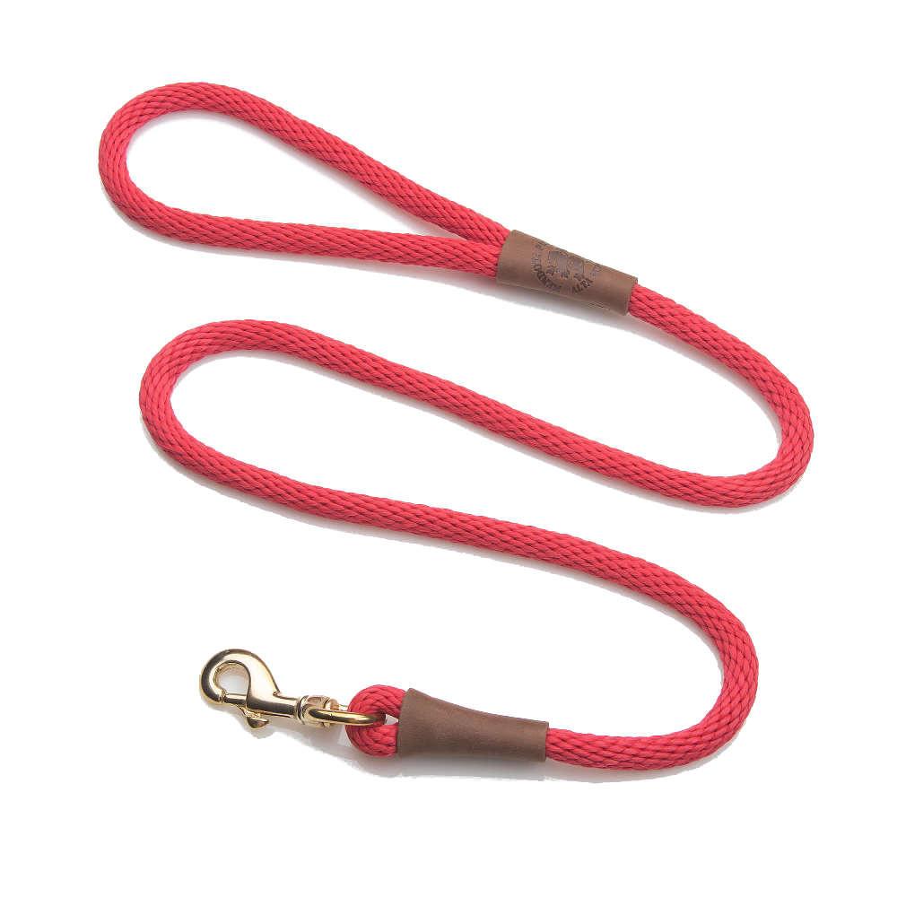Mendota Clip Leash Small - lengths 3/8in x 4ft(10mm x1.2m) Made in the USA - Red Pet Care > Dog Supplies > Dog Collars, Leads & Harnesses Woofy and Whiskers