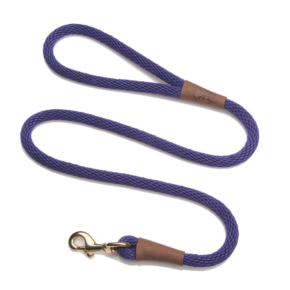 Mendota Clip Leash Small - lengths 3/8in x 4ft(10mm x1.2m) Made in the USA - Purple Pet Care > Dog Supplies > Dog Collars, Leads & Harnesses Mendota