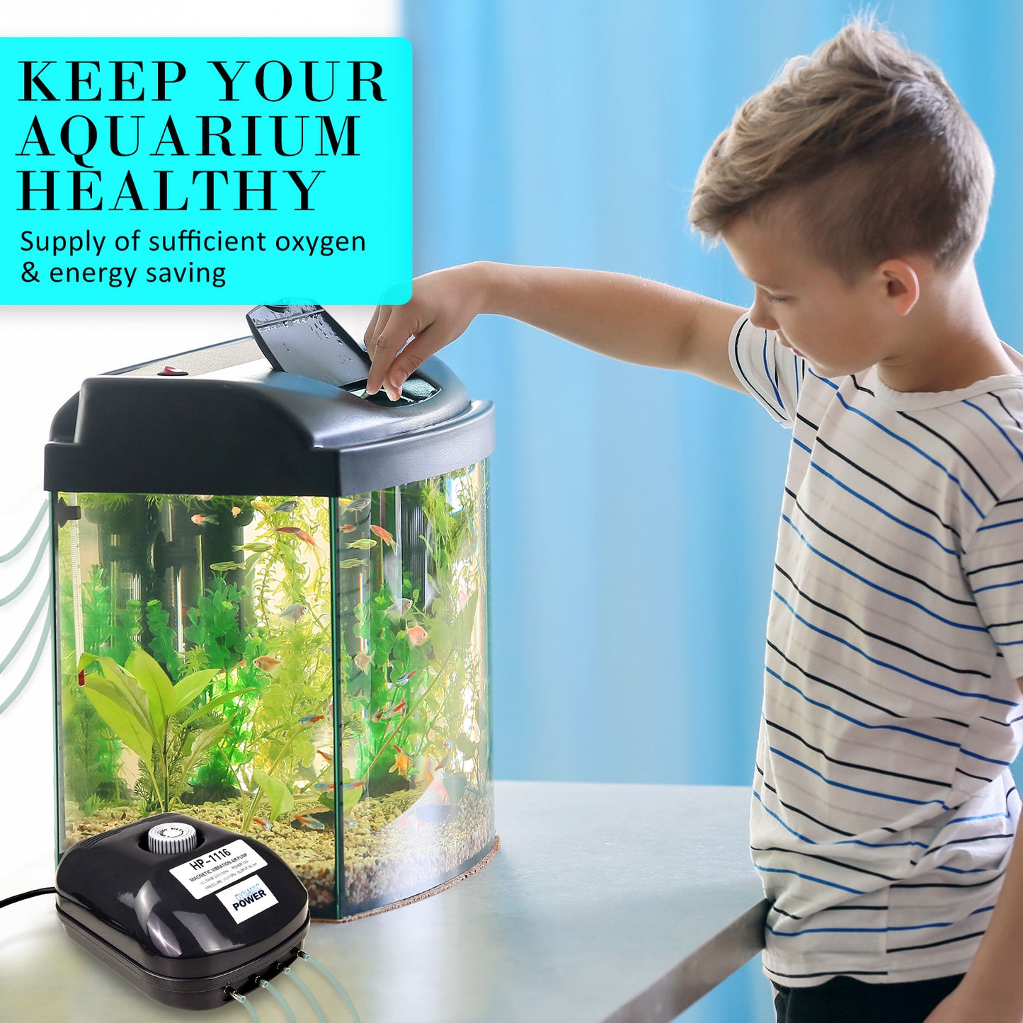 Aquarium Air Pump Oxygen Hydroponic 4 Outlet 360L/H 13W Pet Care > Aquarium > Aquarium Filters & Pumps Dynamic Power