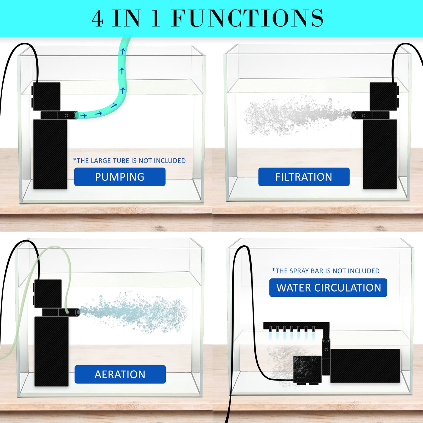 Aquarium Submersible Filter Pond Pump 600L/H 8W 1m Pet Care > Aquarium > Aquarium Filters & Pumps Dynamic Power