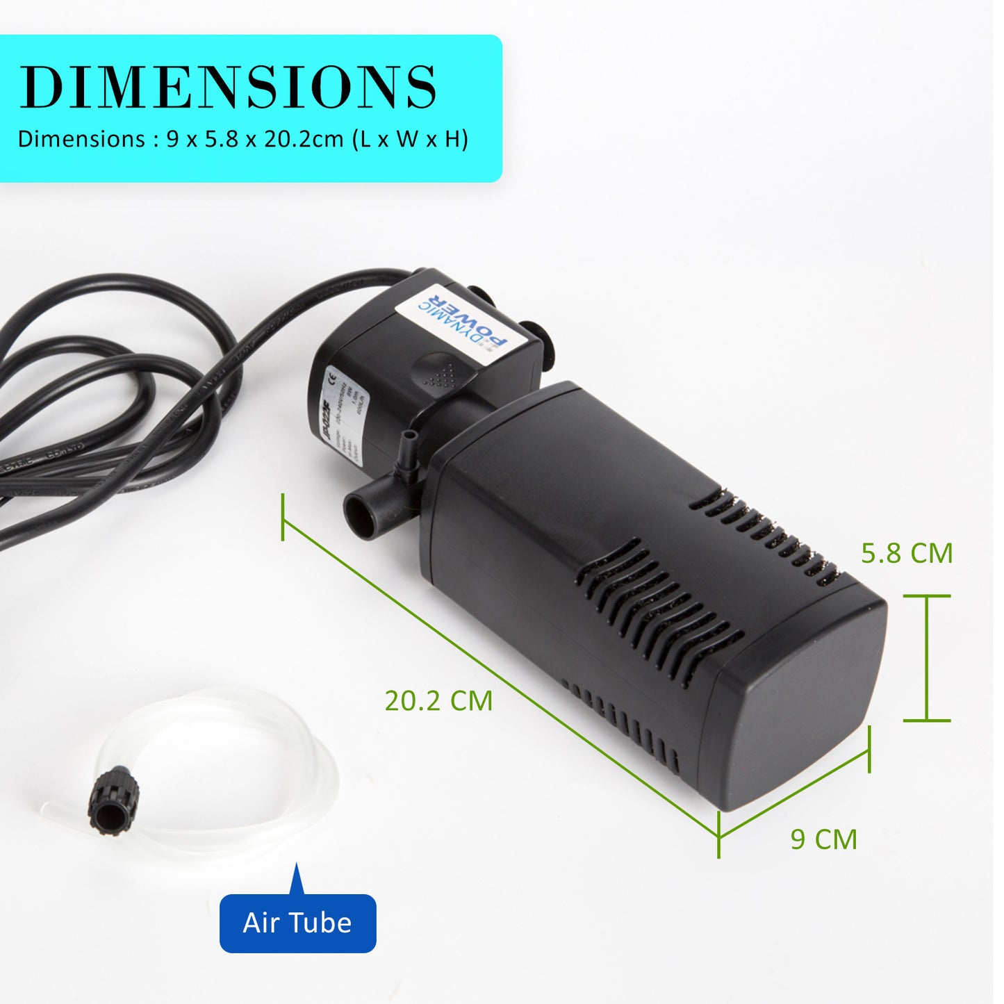 Aquarium Submersible Filter Pond Pump 600L/H 8W 1m Pet Care > Aquarium > Aquarium Filters & Pumps Dynamic Power