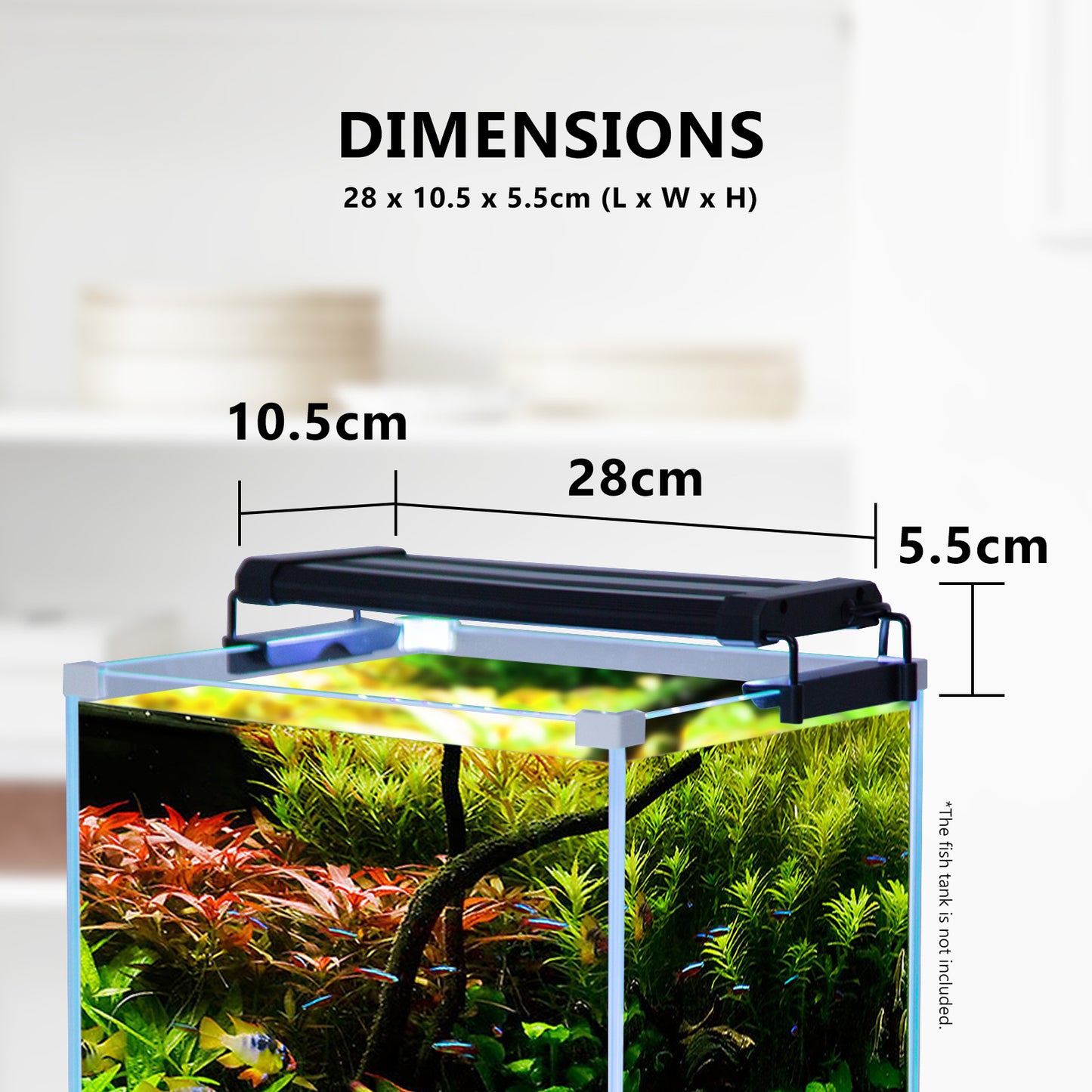 6W Aquarium Blue White LED Light for Tank 30-50cm Pet Care > Aquarium > Aquarium Lighting Woofy and Whiskers