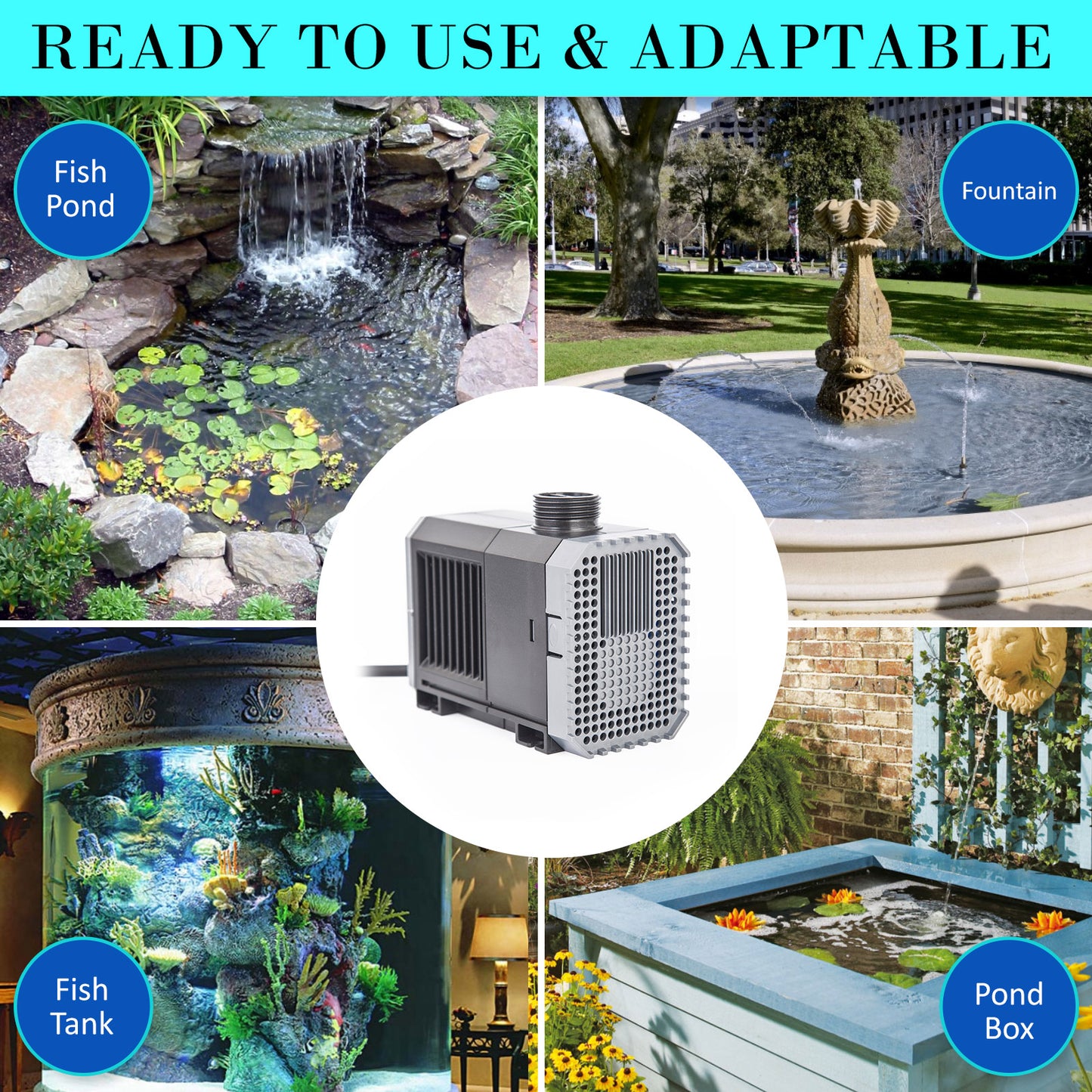 Aquarium Submersible Pond Water Pump 2500L/H 45W 2.7m Pet Care > Aquarium > Aquarium Filters & Pumps Dynamic Power