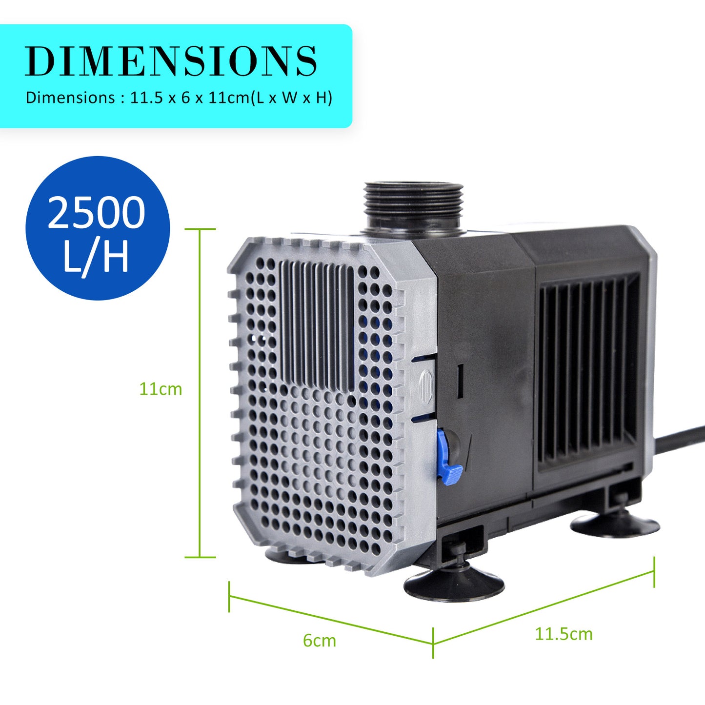 Aquarium Submersible Pond Water Pump 2500L/H 45W 2.7m Pet Care > Aquarium > Aquarium Filters & Pumps Dynamic Power