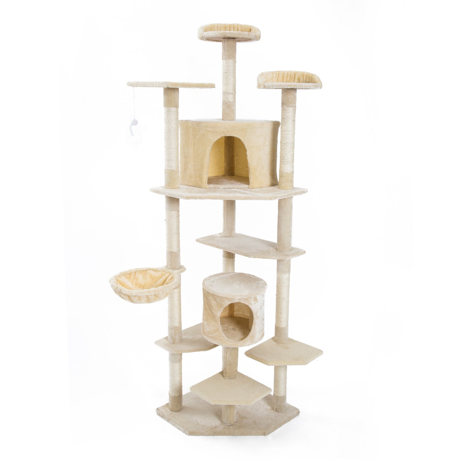 Cat Tree Multi Level Scratcher PARALA 201cm BEIGE Pet Care > Cat Supplies > Cat Scratchers Paw Mate